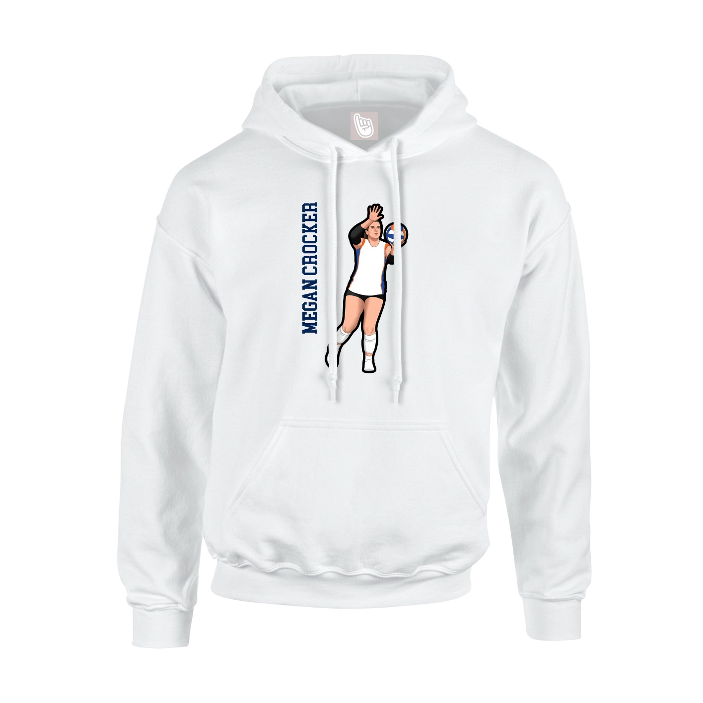 Youth Hoodie — Name Vertical in White