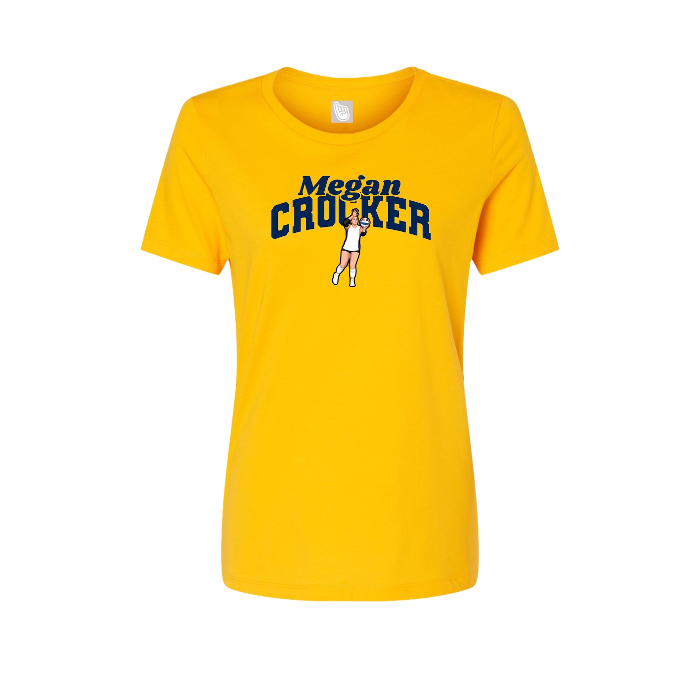 Fitted Women's Tee — Signature Arch in Gold