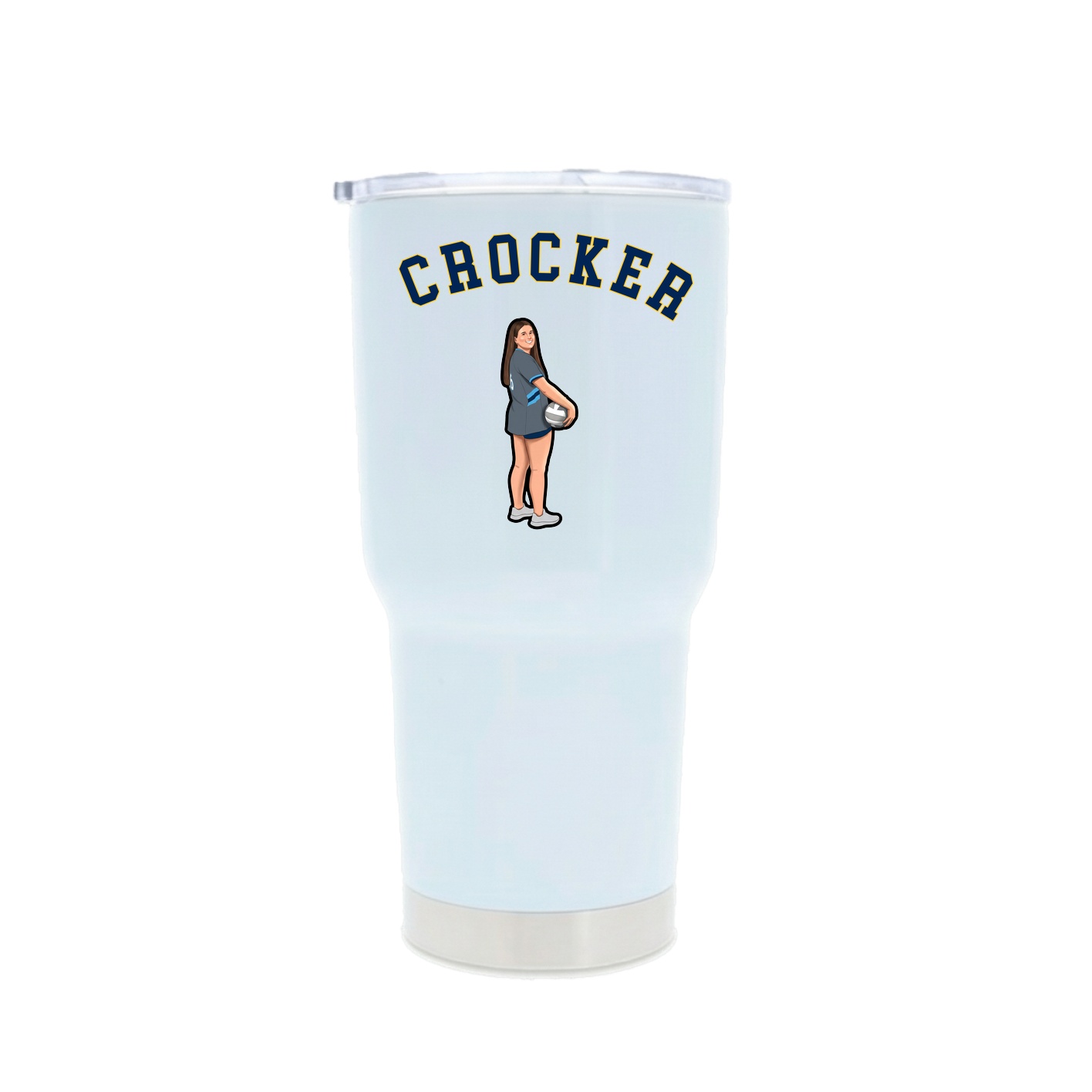 30oz Stainless Steel Tumbler — Shirsey Arch in White