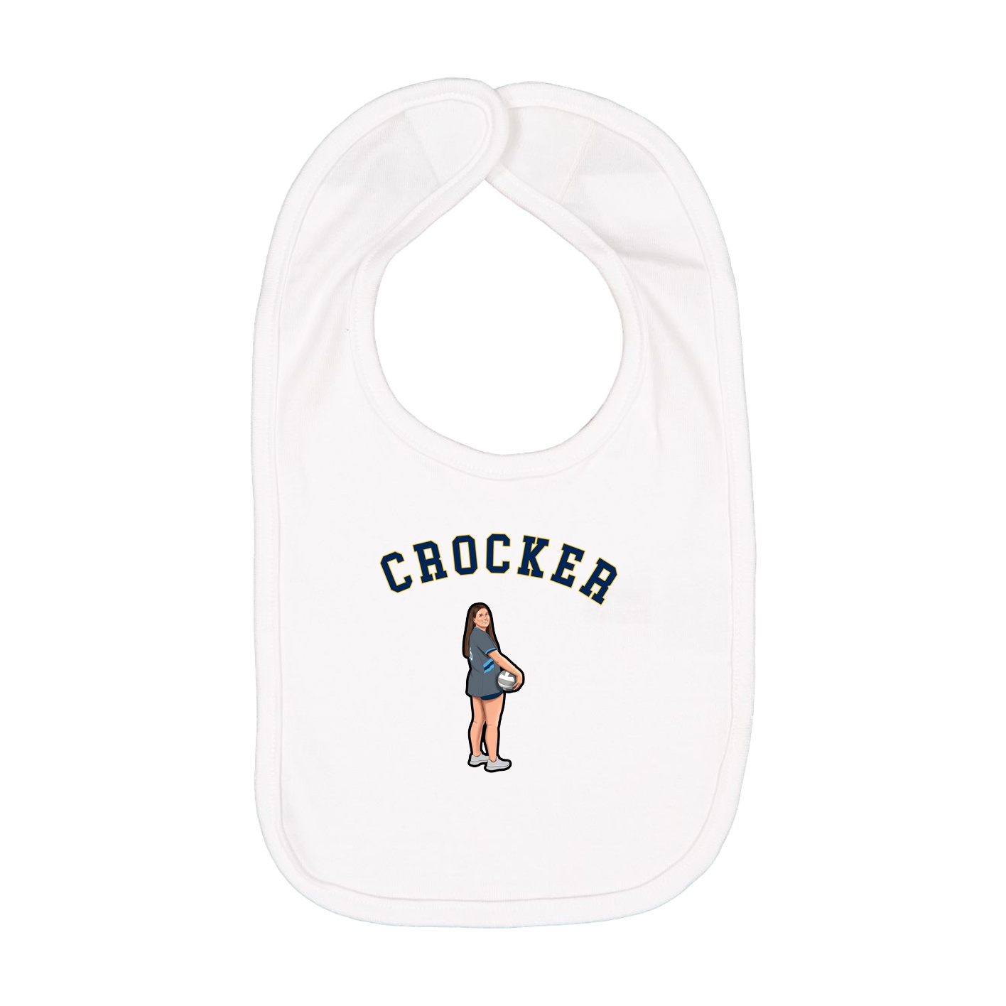 Infant Bib — Shirsey Arch in White