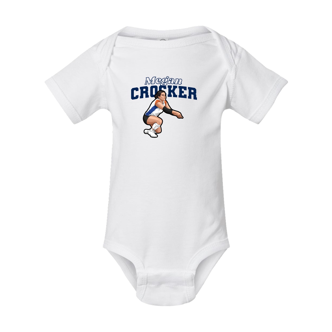 Baby Onesie — Name Arch in White