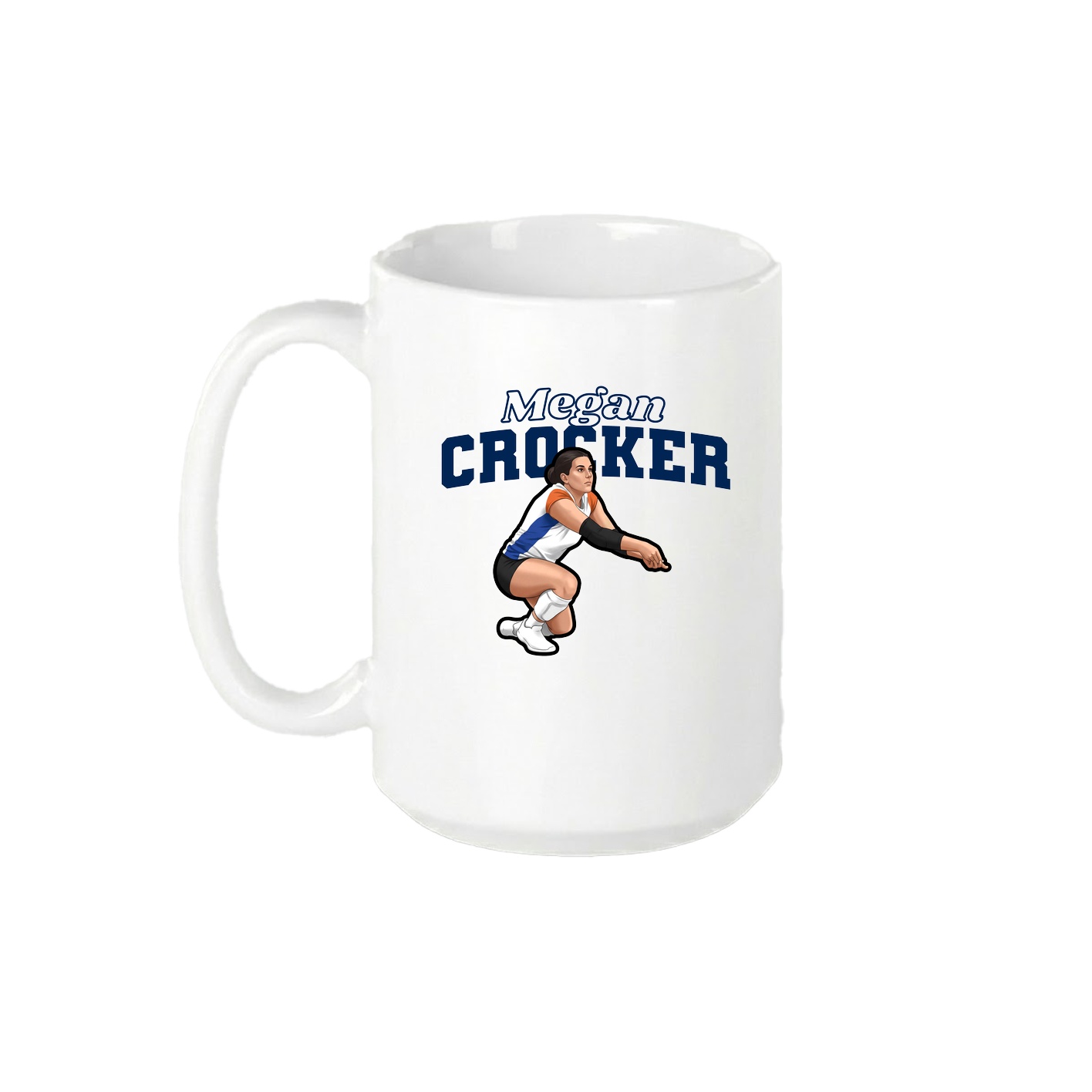 15oz Coffee Mug — Name Arch in White