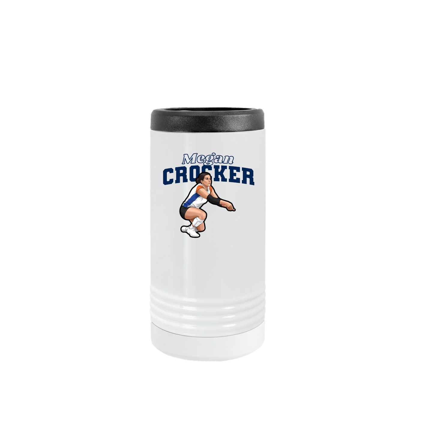 Slim Beverage Holder — Name Arch in White