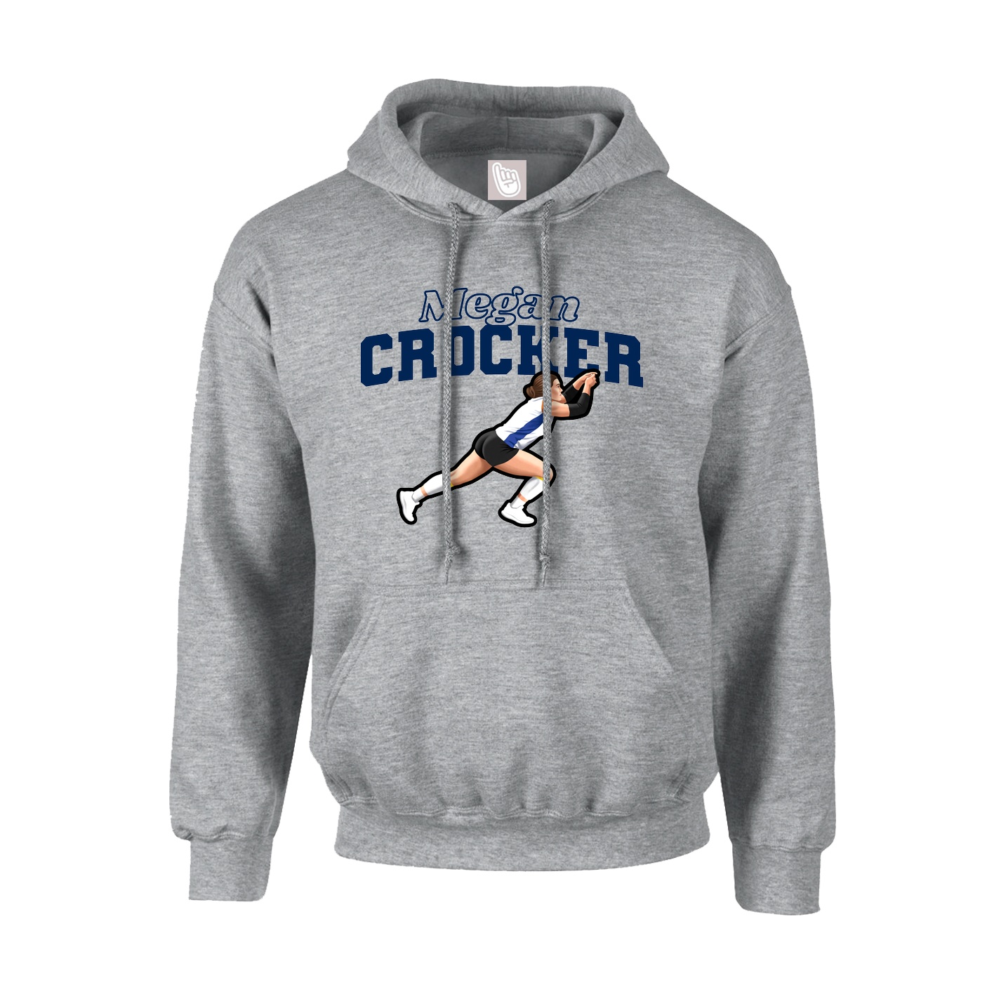 Hoodie — Name Arch in Grey