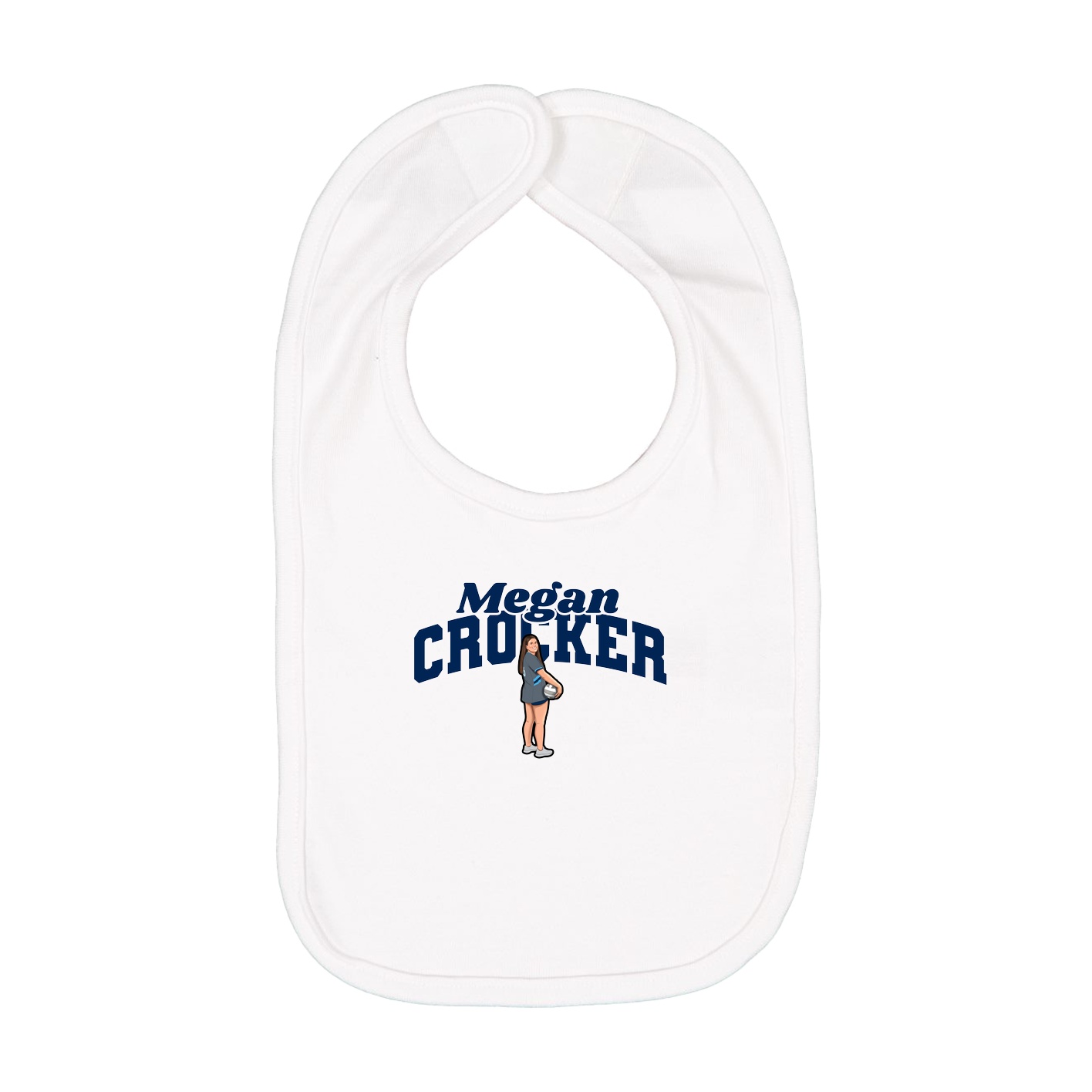 Infant Bib — Signature Arch in White