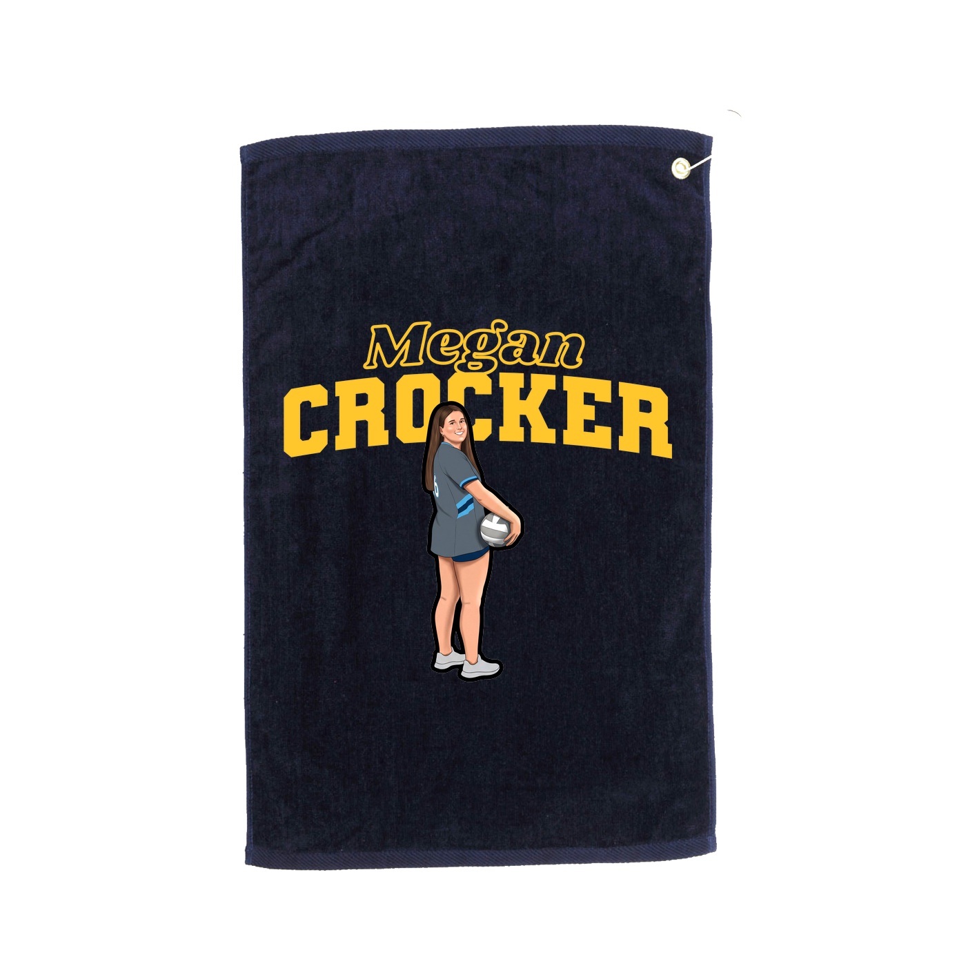 Golf Towel — Name Arch in Navy