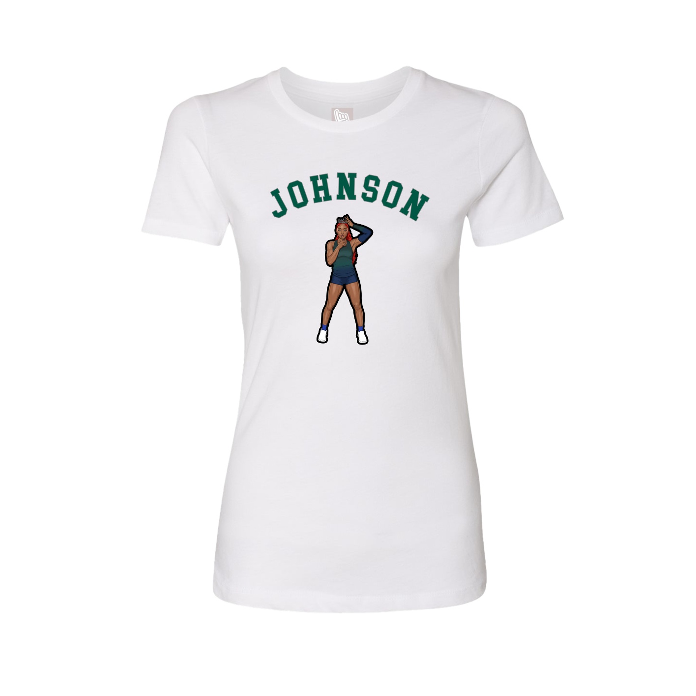 Fitted Women's Tee — Shirsey Arch in White