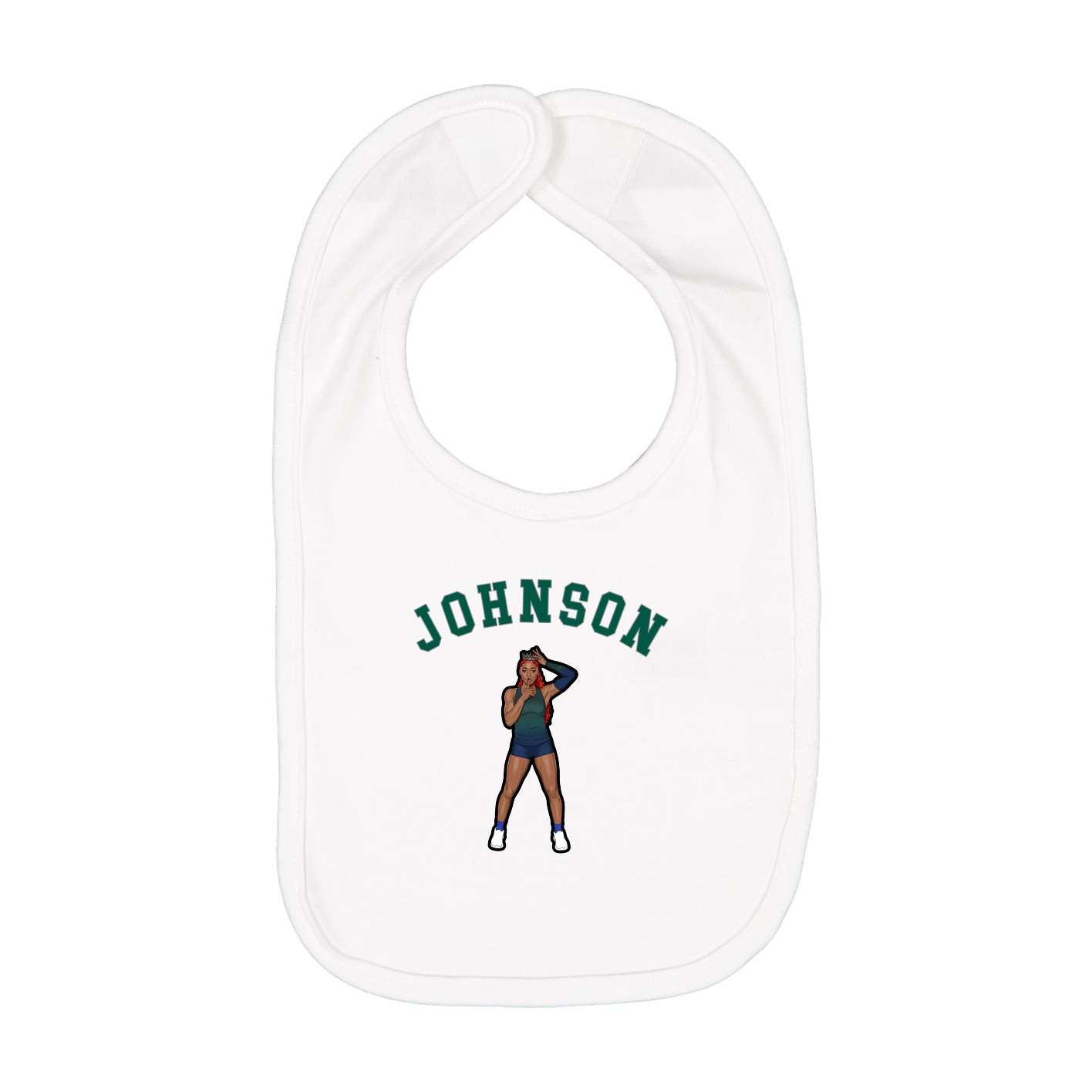 Infant Bib — Shirsey Arch in White