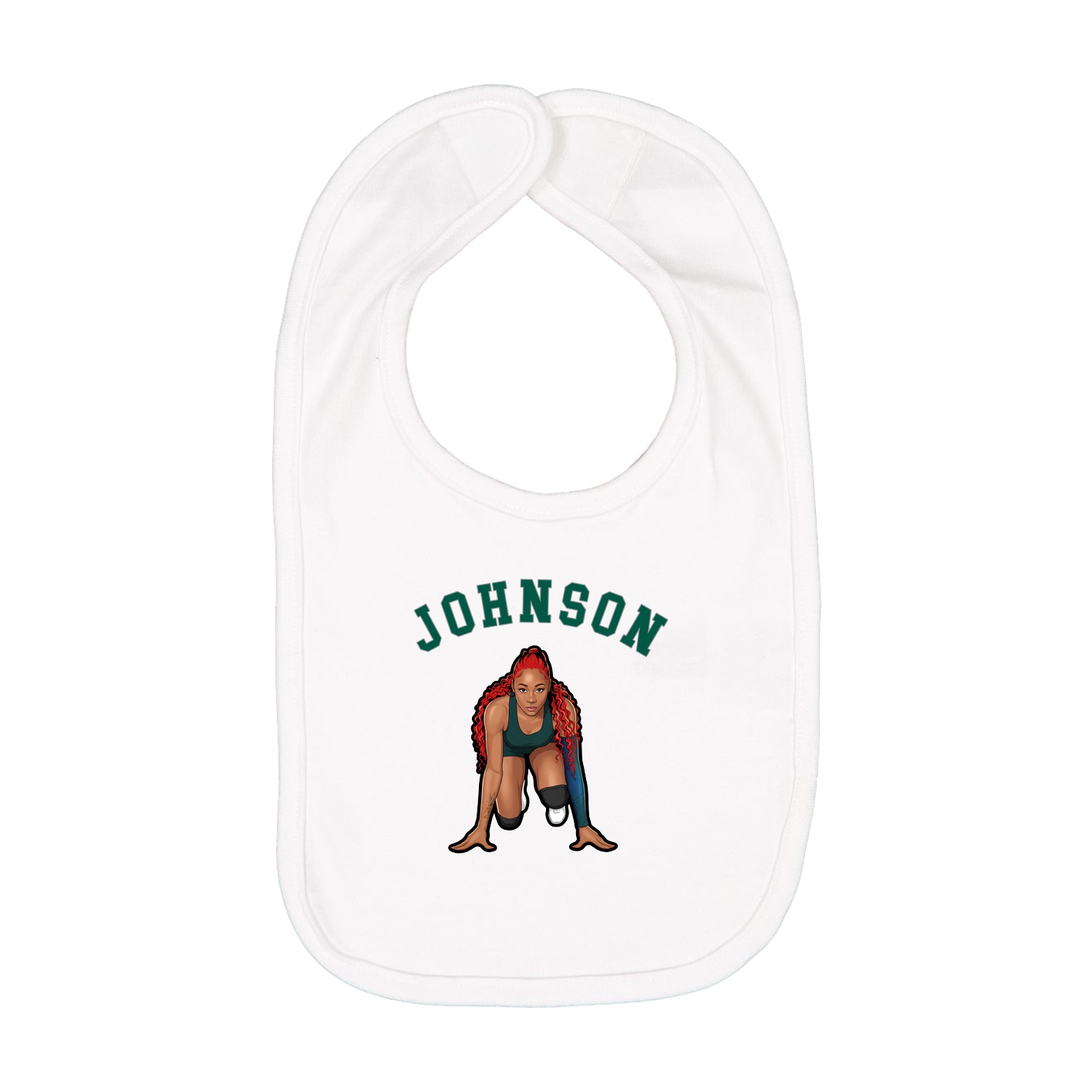 Infant Bib — Shirsey Arch in White