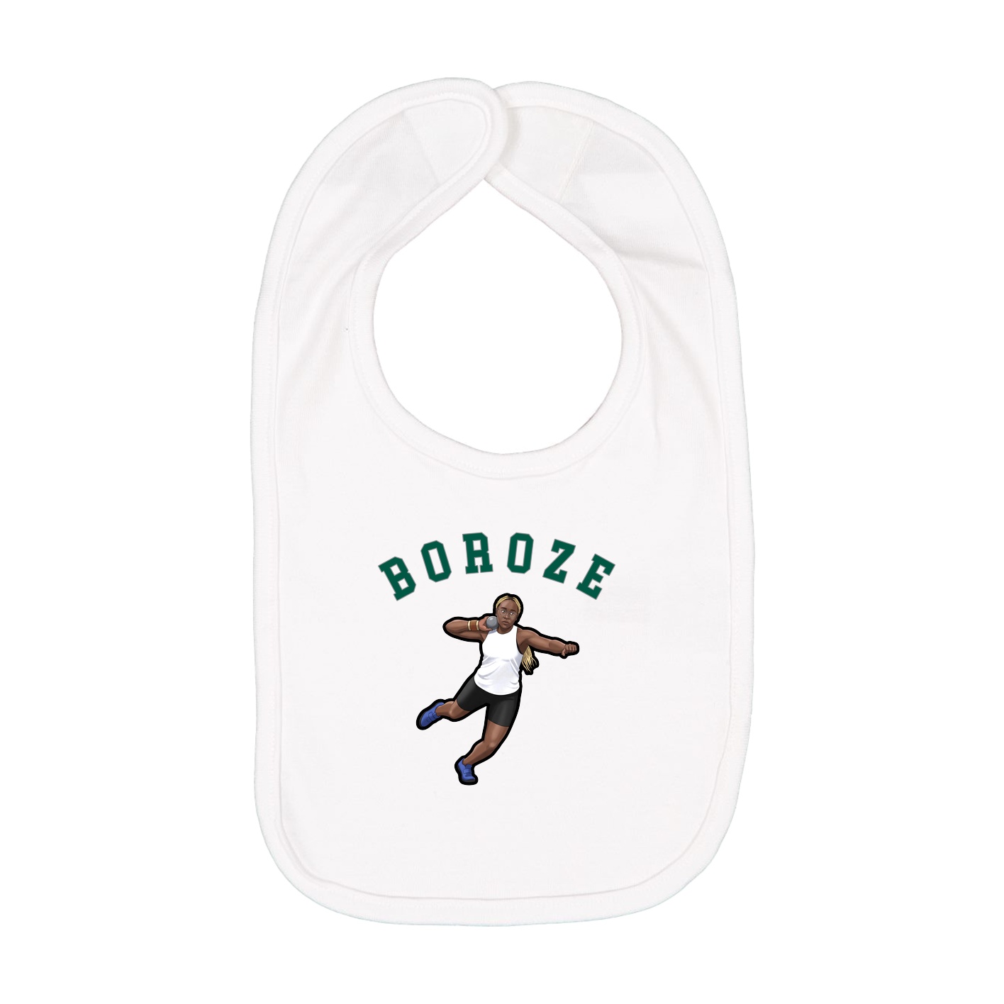 Infant Bib — Shirsey Arch in White