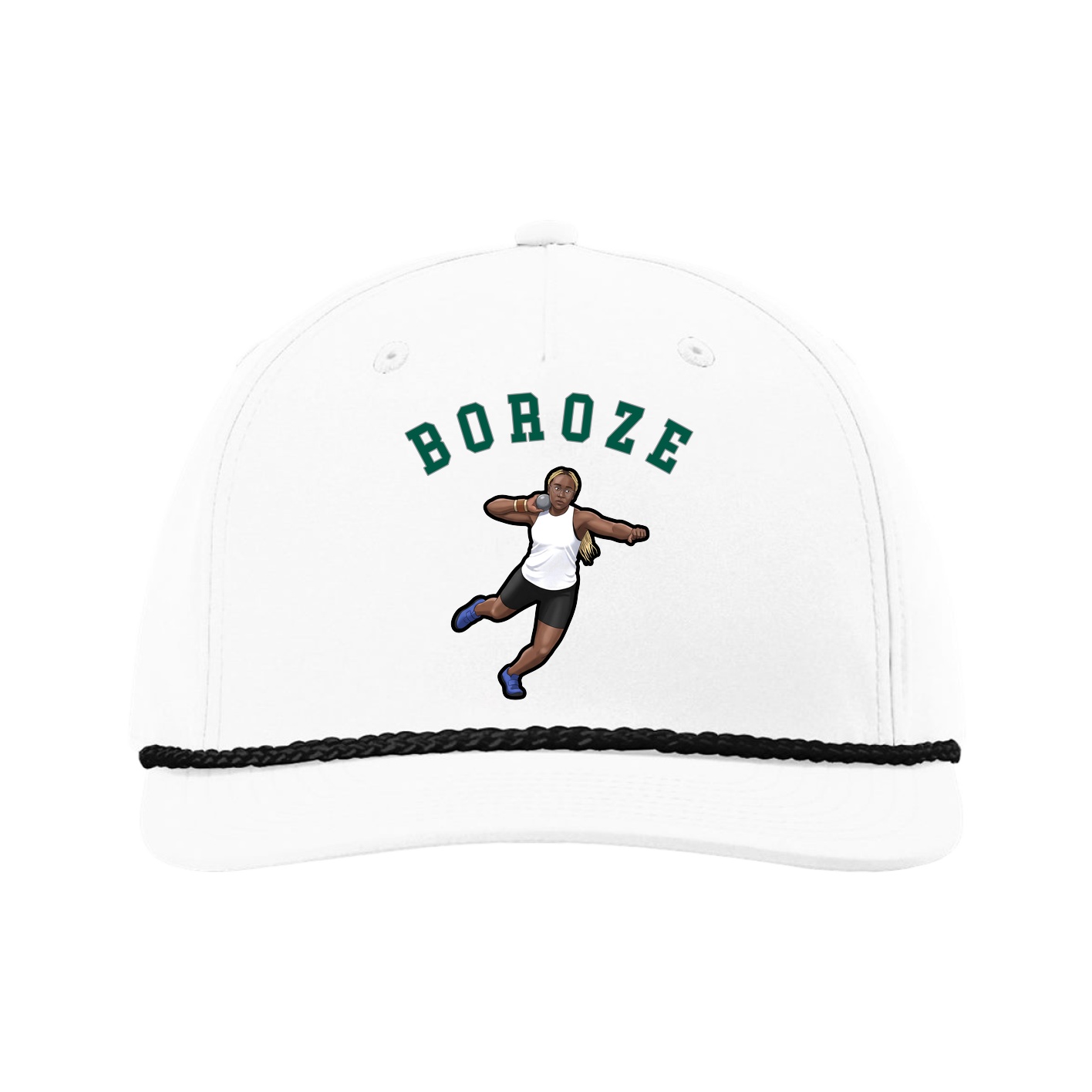 Five-Panel Classic Rope Cap — Shirsey Arch in White
