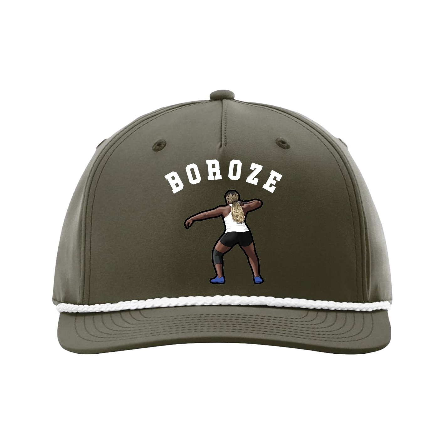 Five-Panel Classic Rope Cap — Shirsey Arch in Green