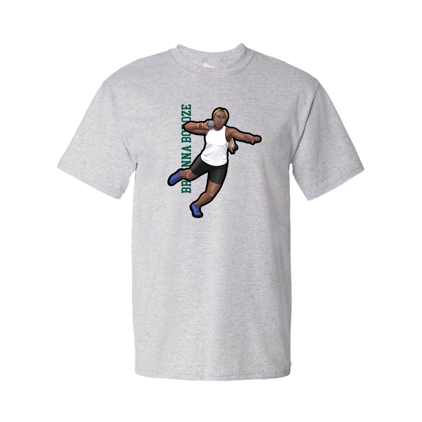 Tee — Name Vertical in Grey
