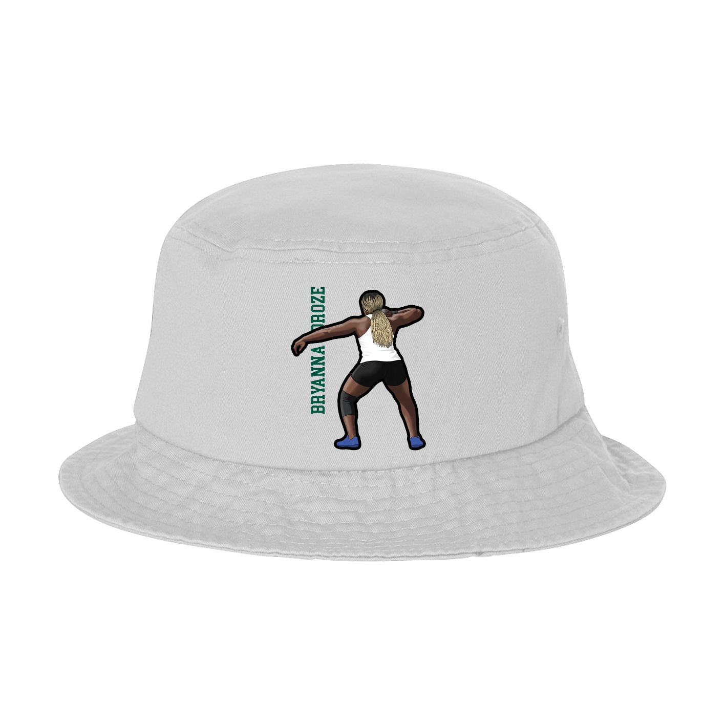 Bucket Cap — Name Vertical in White