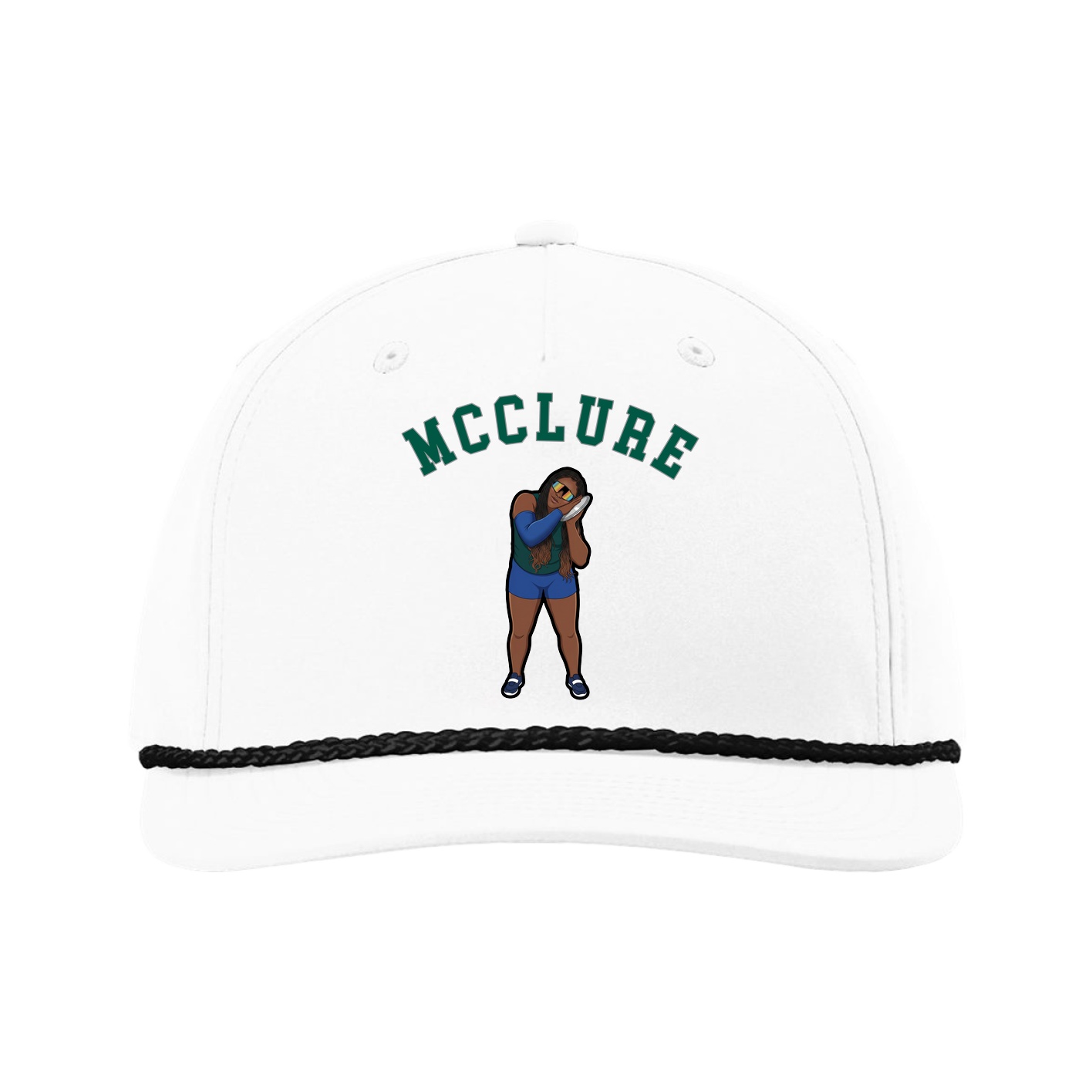 Five-Panel Classic Rope Cap — Shirsey Arch in White