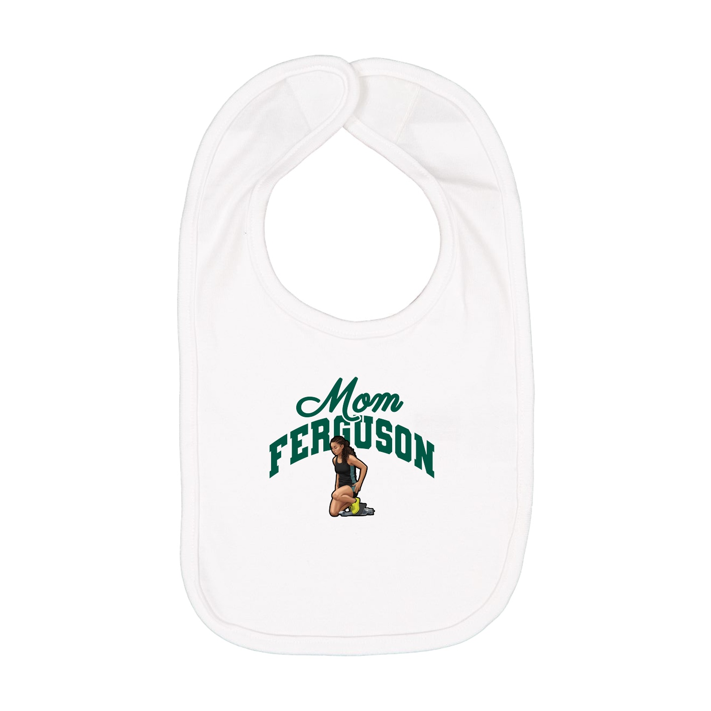 Infant Bib — Mothers Day Arch in White