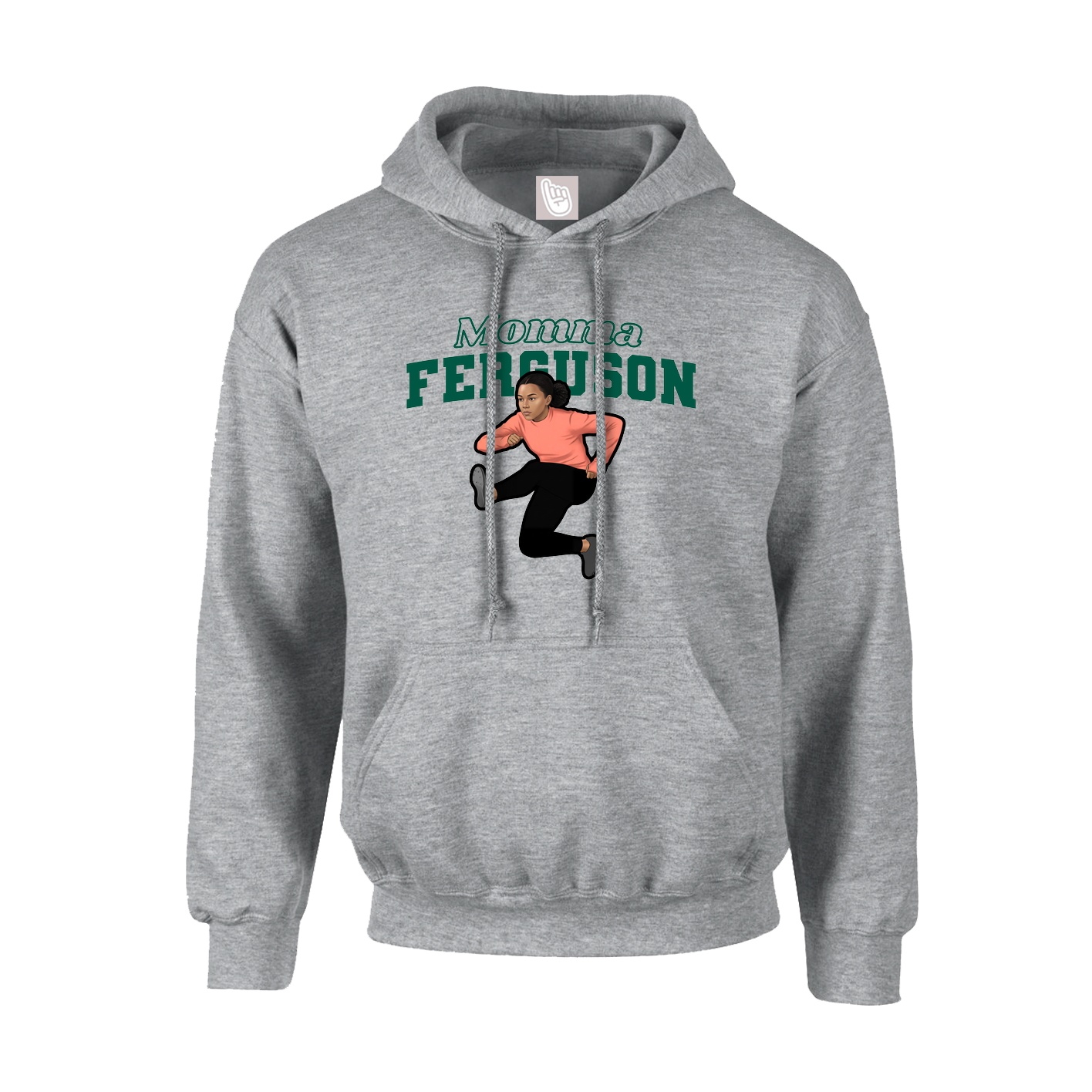 Youth Hoodie — Mothers Day Block in Grey