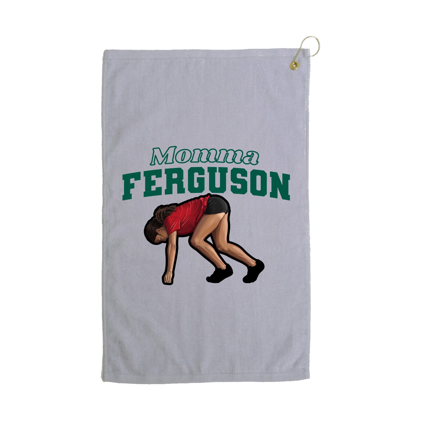 Golf Towel — Mothers Day Block in Grey
