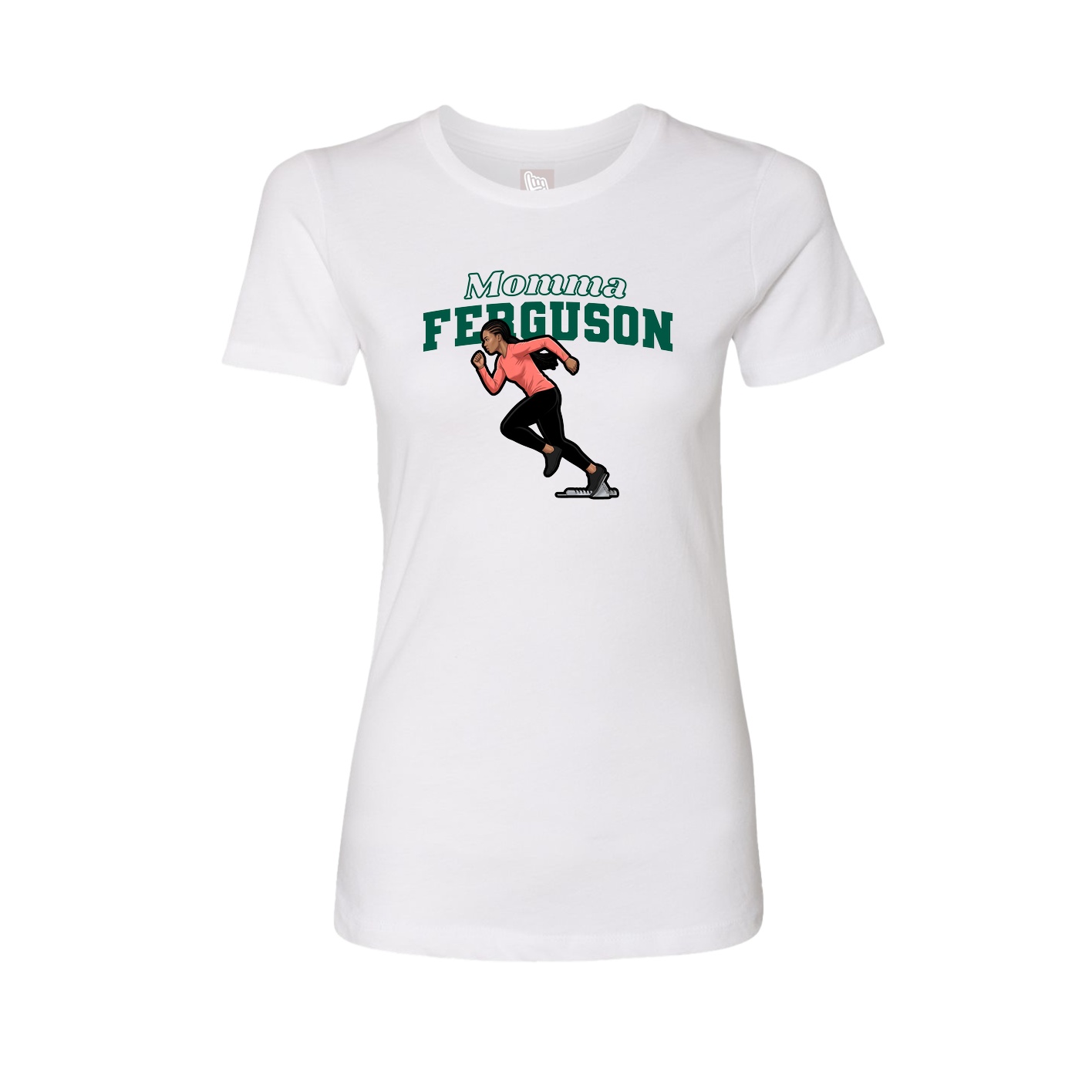 Womens Tee — Mothers Day Block in White