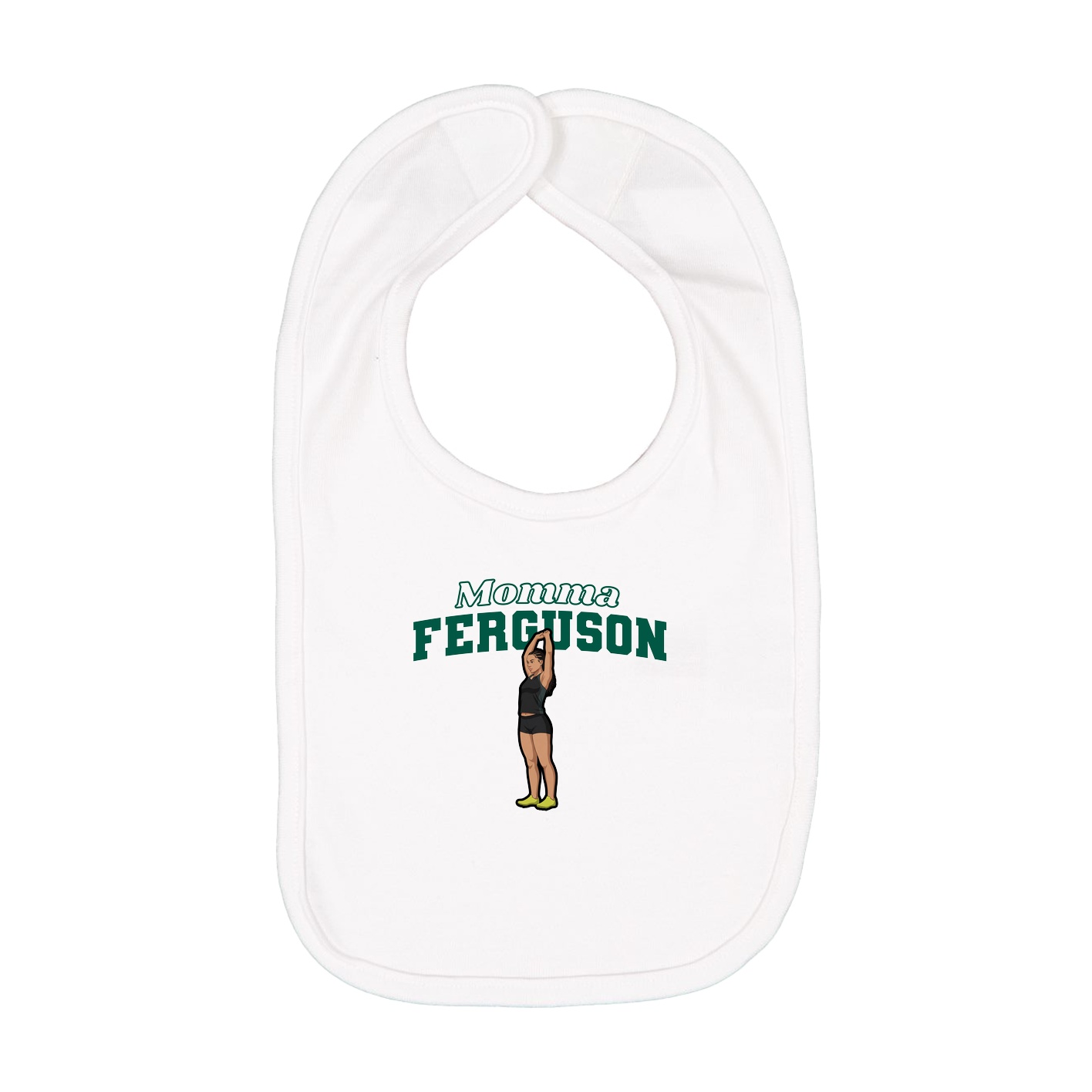 Infant Bib — Mothers Day Block in White
