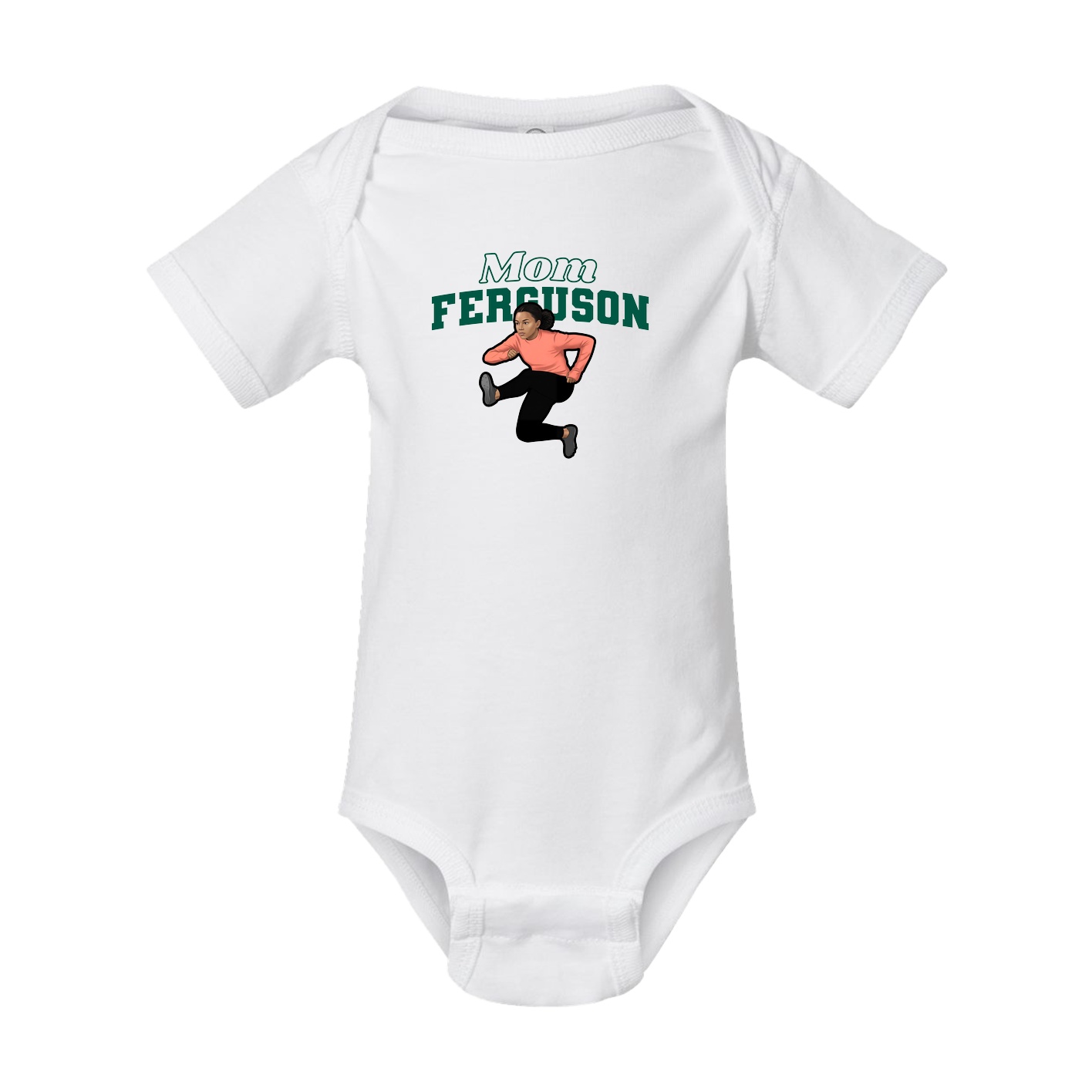 Baby Onesie — Mothers Day Block in White