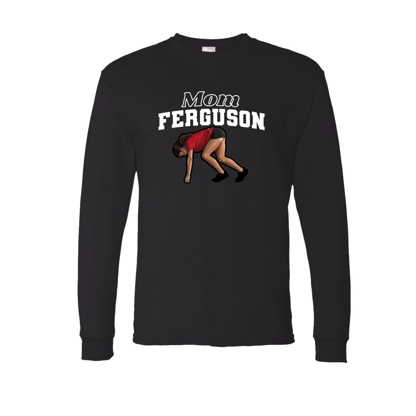 Long Sleeve Tee — Mothers Day Block in Black
