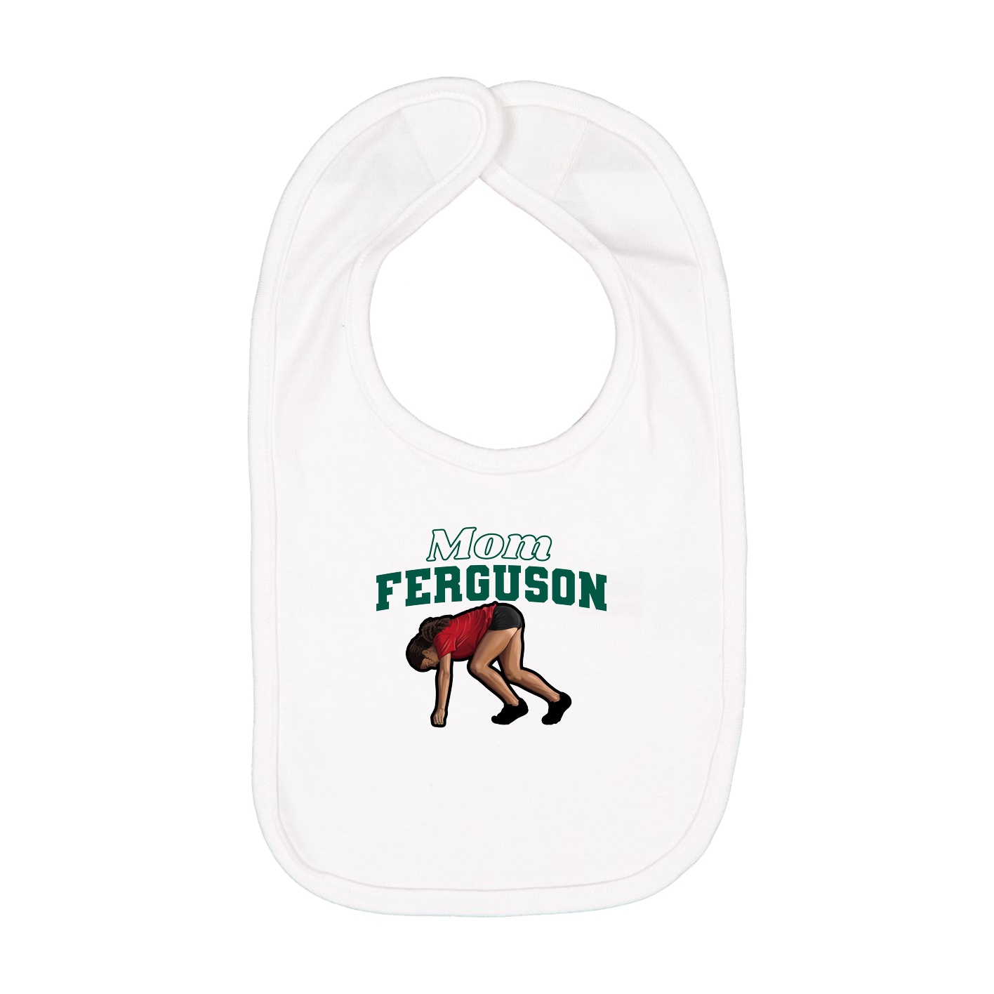 Infant Bib — Mothers Day Block in White
