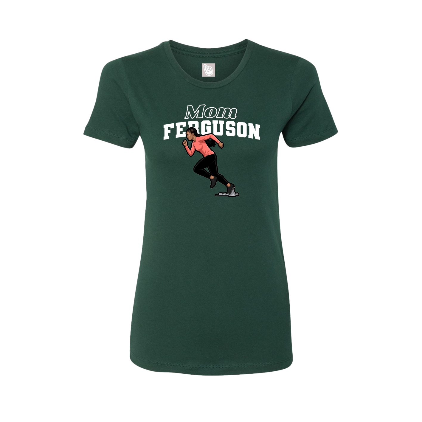 Womens Tee — Mothers Day Block in Green