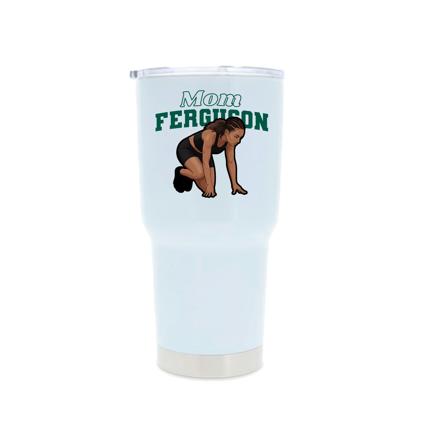 30oz Stainless Steel Tumbler — Mothers Day Block in White