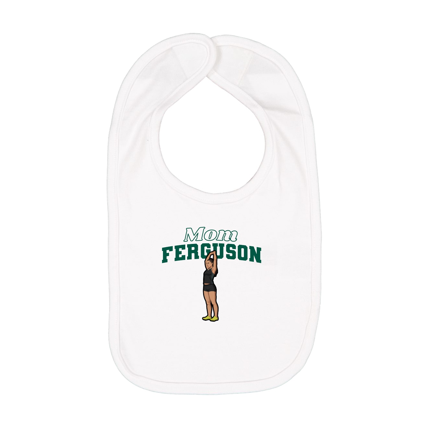 Infant Bib — Mothers Day Block in White