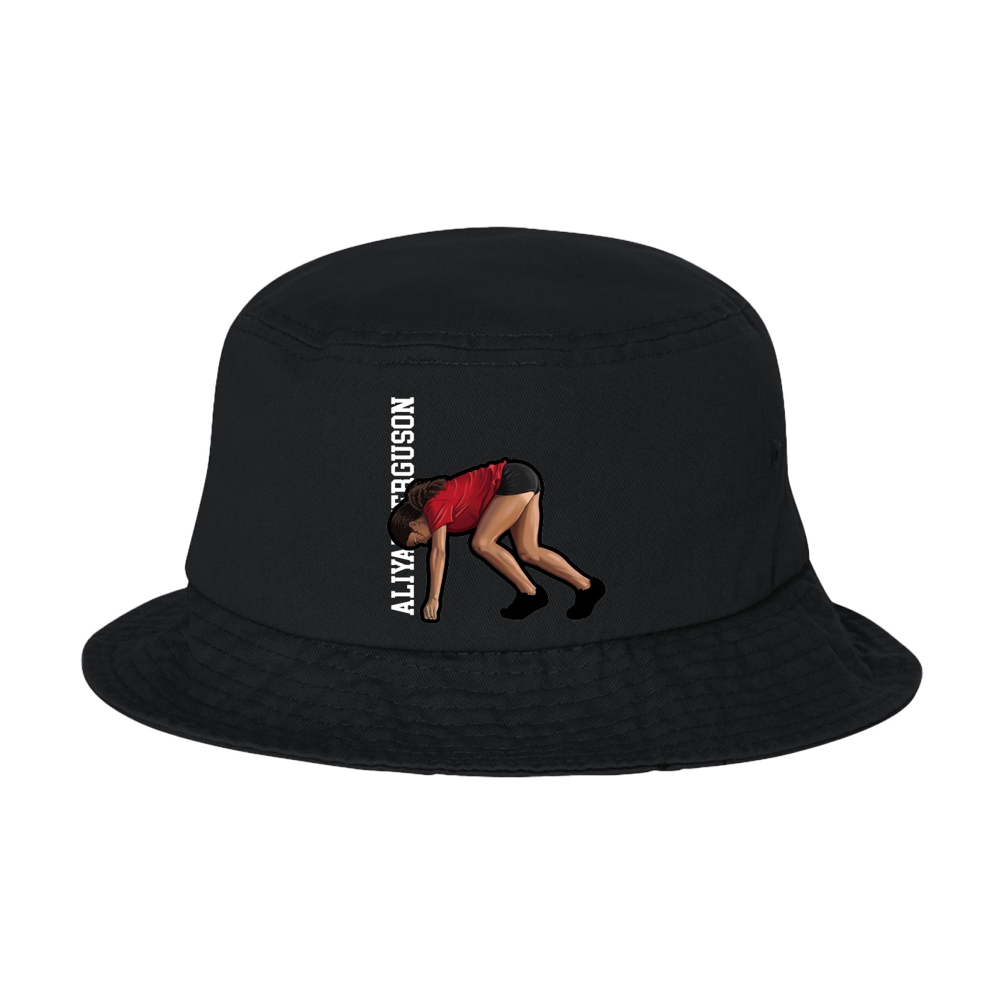 Bucket Cap — Name Vertical in Black
