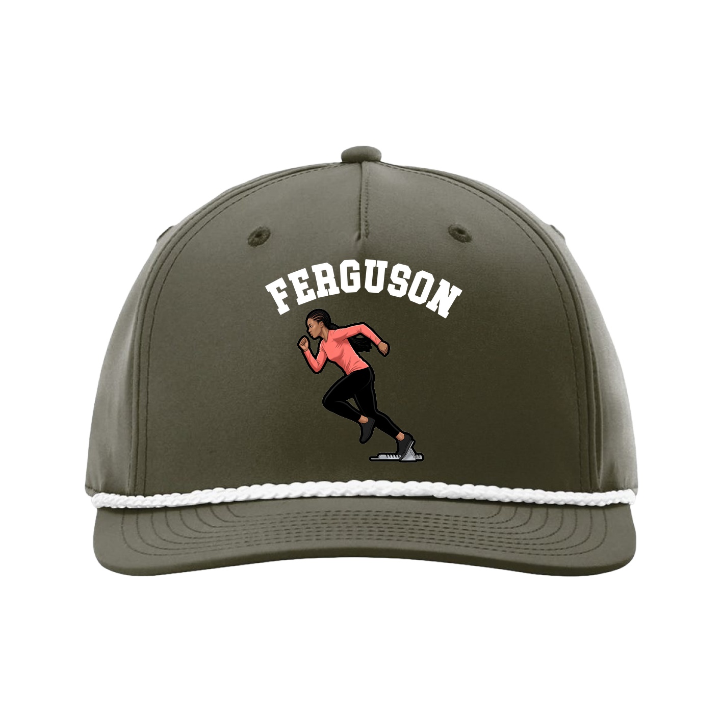 Five-Panel Classic Rope Cap — Shirsey Arch in Green