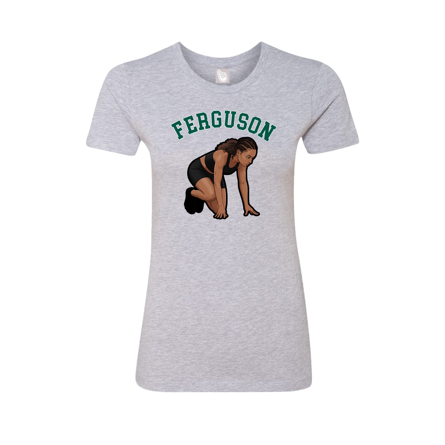 Fitted Women's Tee — Shirsey Arch in Grey