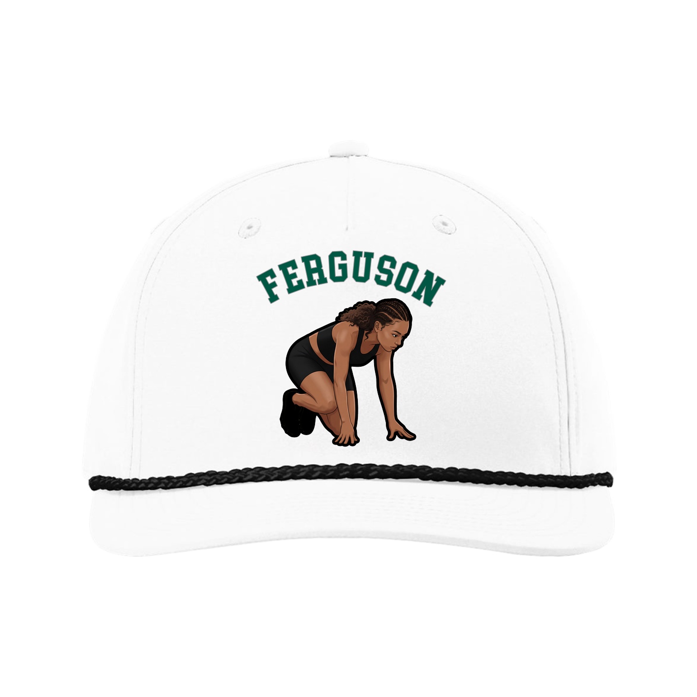 Five-Panel Classic Rope Cap — Shirsey Arch in White