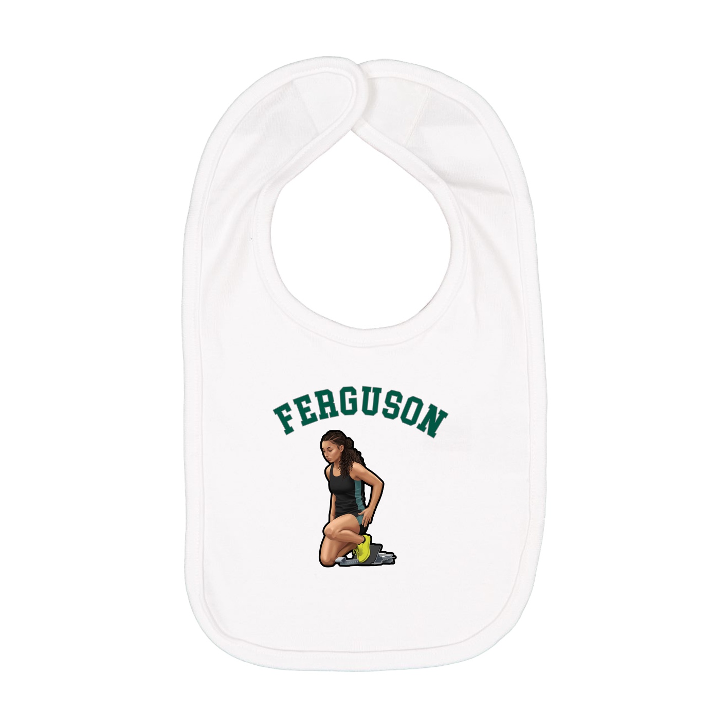 Infant Bib — Shirsey Arch in White