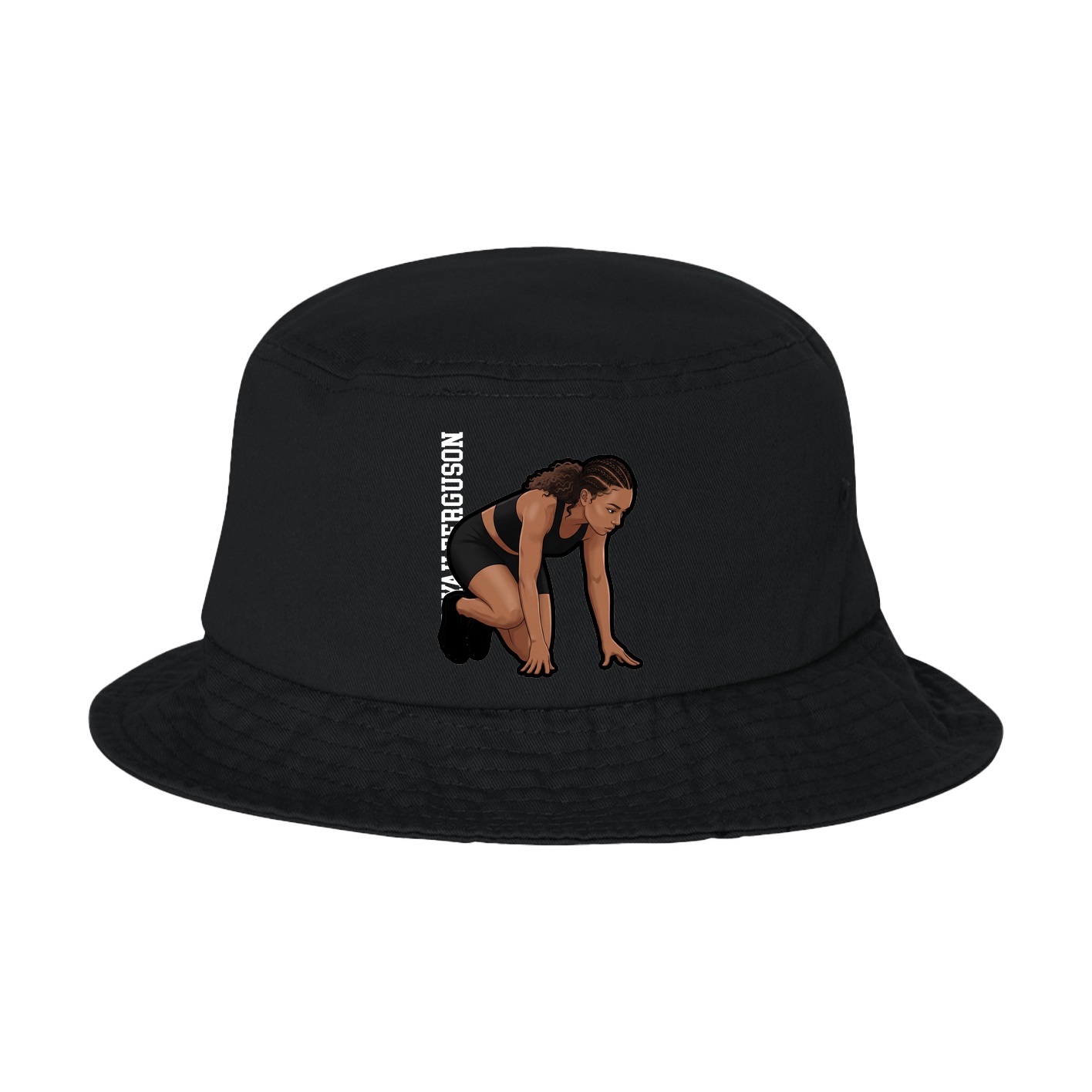 Bucket Cap — Name Vertical in Black