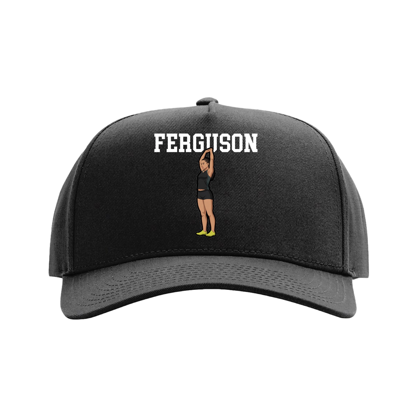 Full Fabric Five-Panel Champ Cap — Shirsey in Black