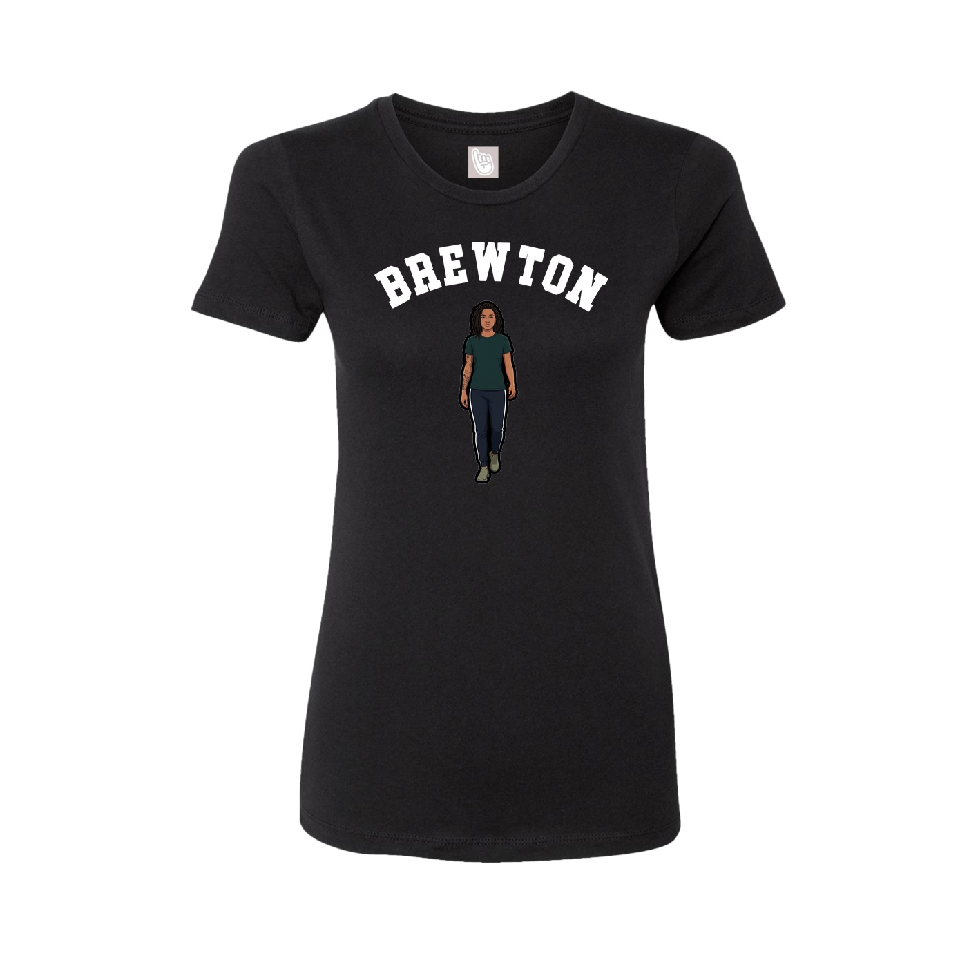 Fitted Women's Tee — Shirsey Arch in Black