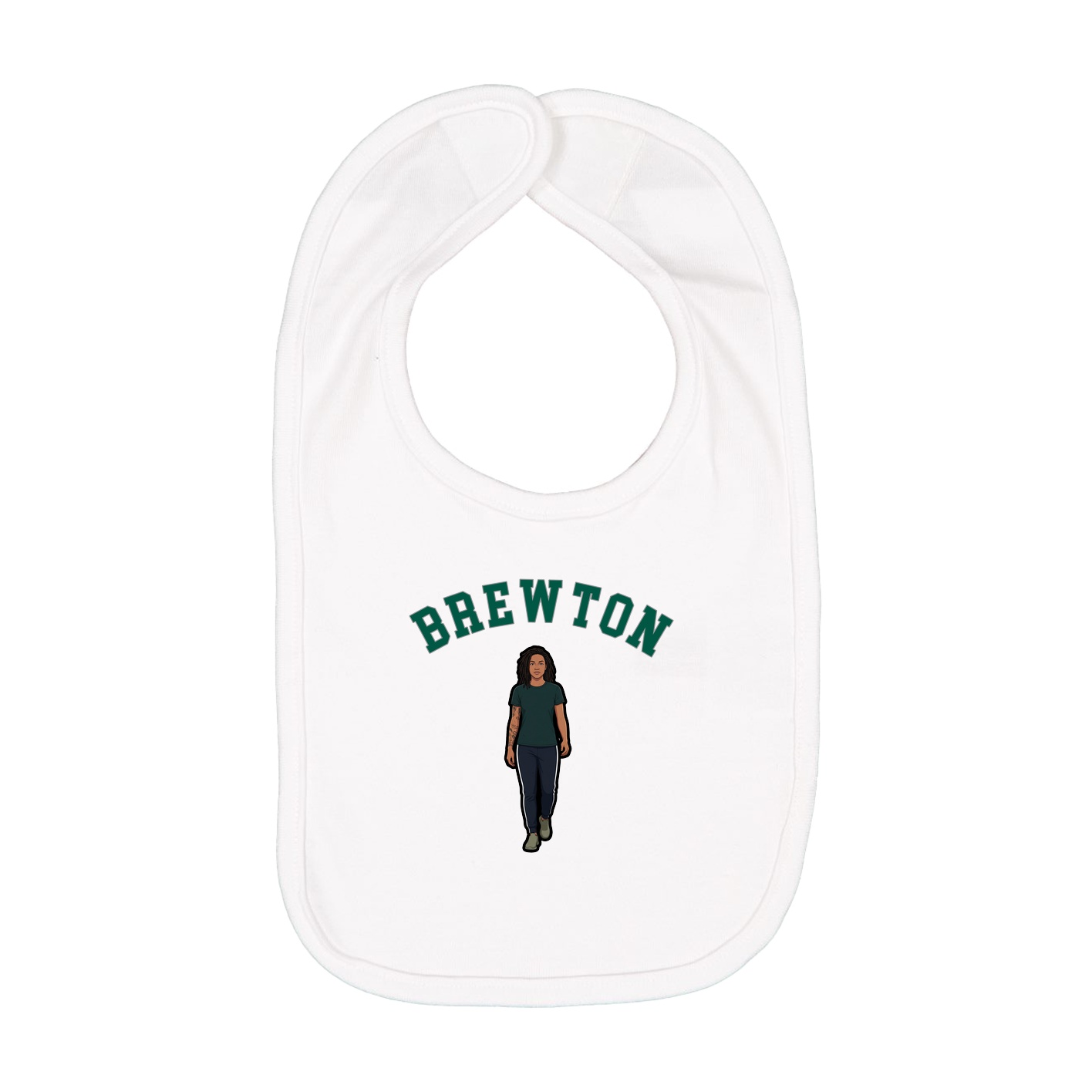 Infant Bib — Shirsey Arch in White