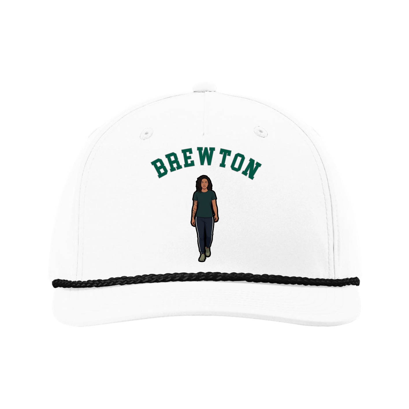 Five-Panel Classic Rope Cap — Shirsey Arch in White