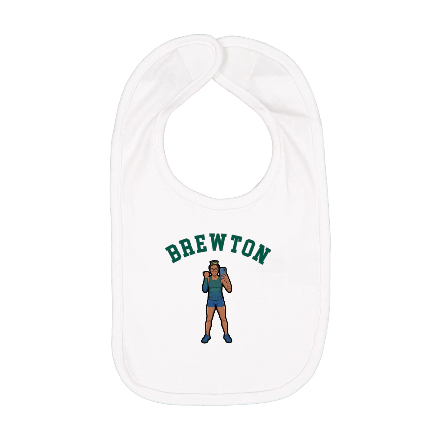 Infant Bib — Shirsey Arch in White