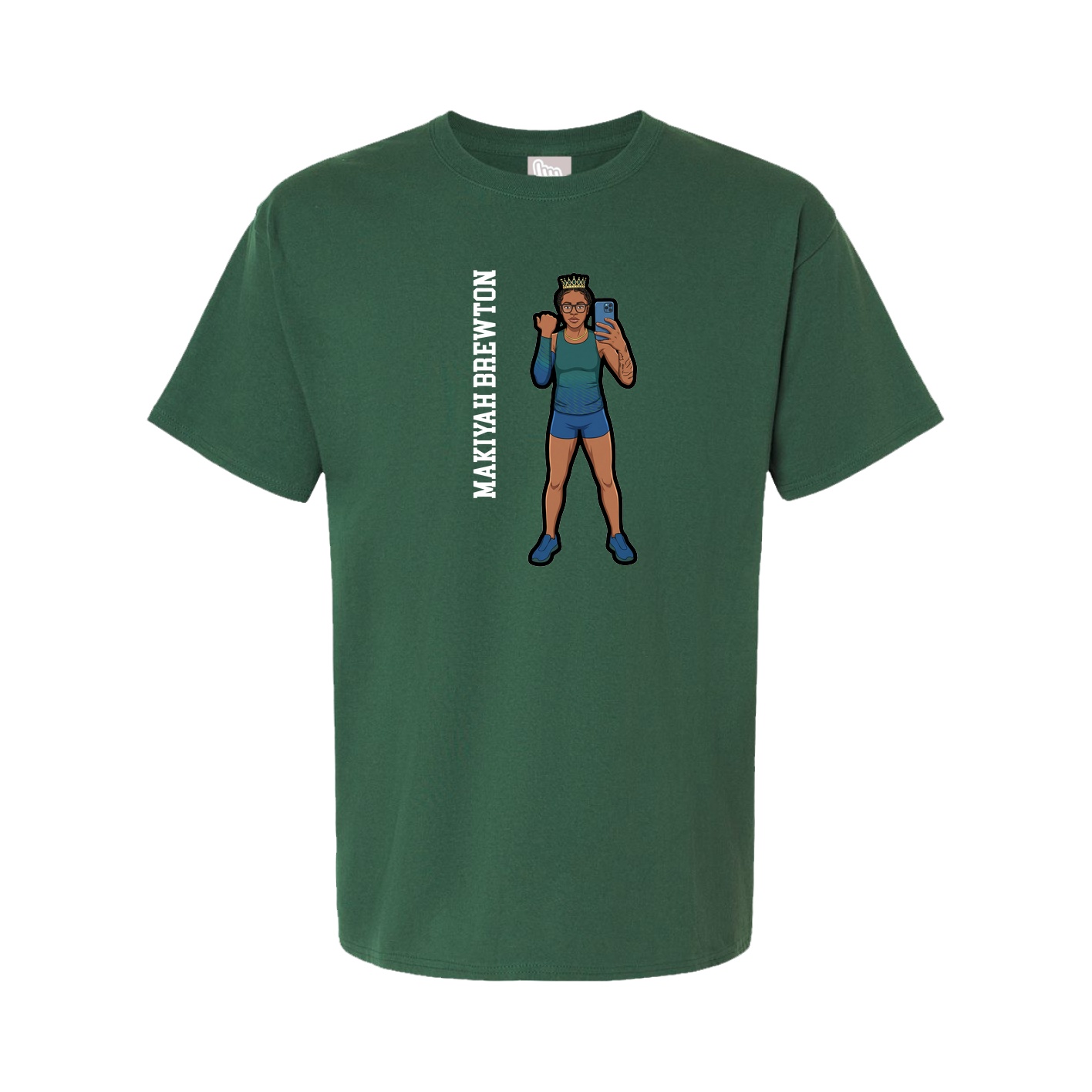 Youth Tee — Name Vertical in Green