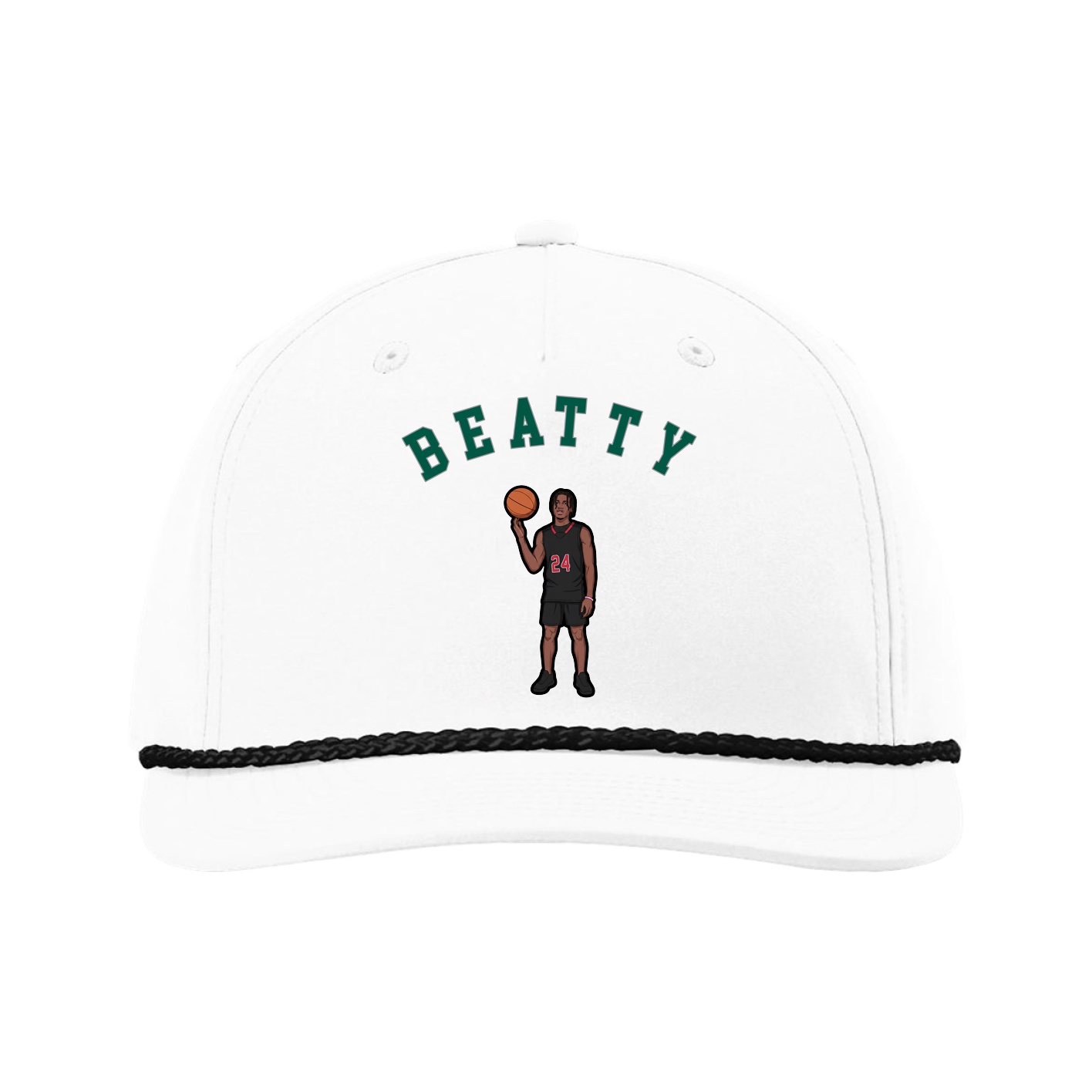 Five-Panel Classic Rope Cap — Shirsey Arch in White