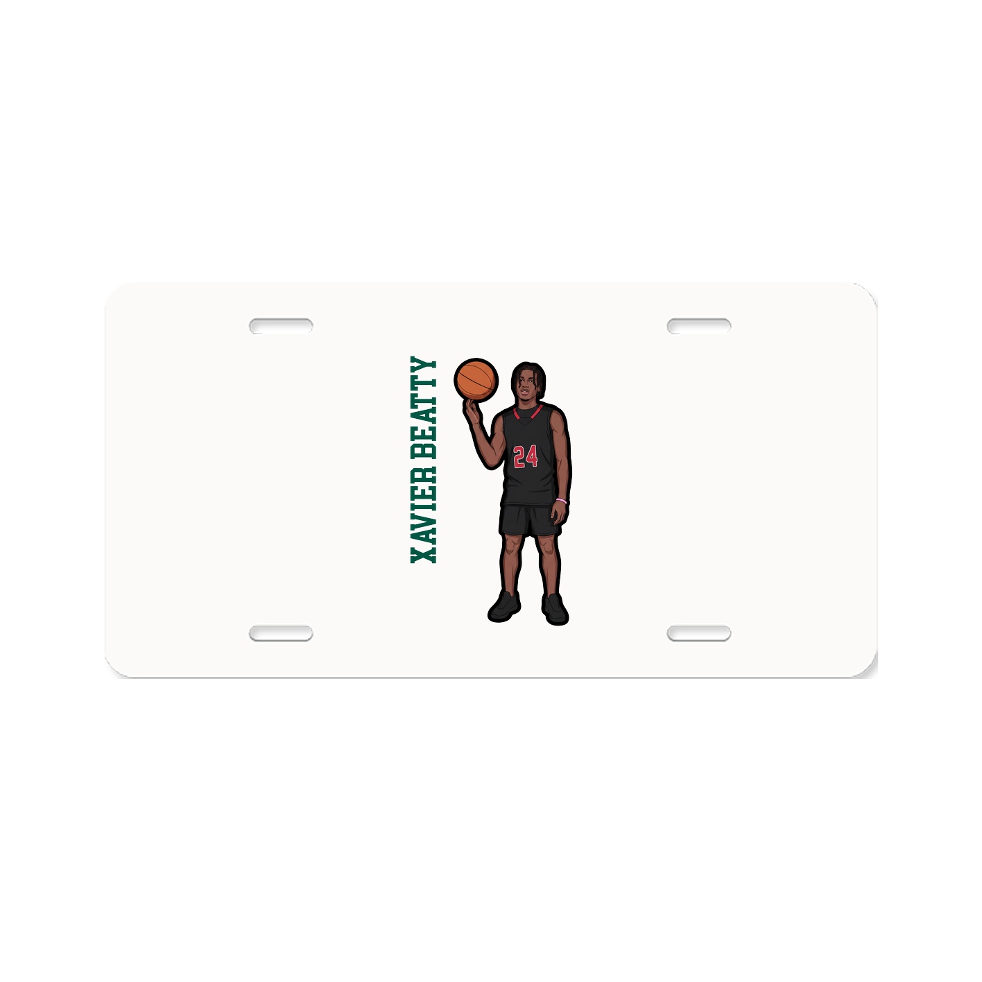 License Plate — Name Vertical in Classic