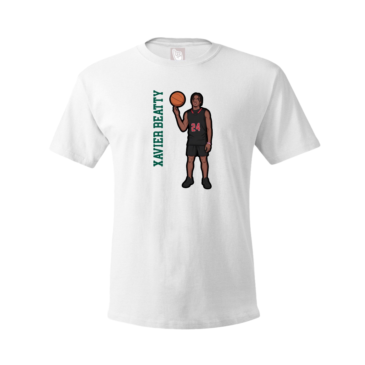 Tee — Name Vertical in White