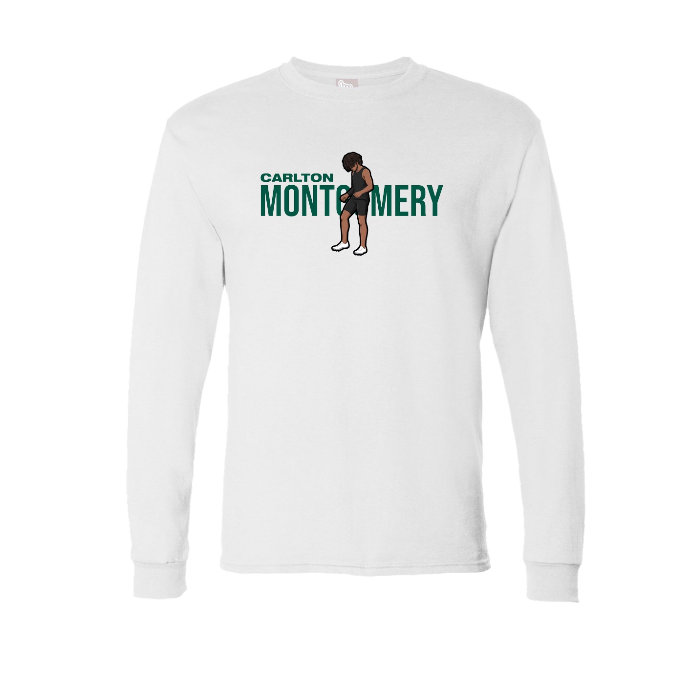 Long Sleeve Tee — Player Name in White