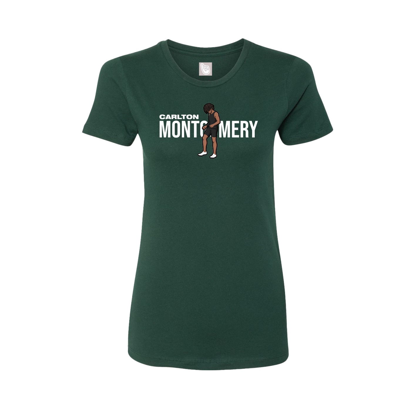 Womens Tee — Player Name in Green