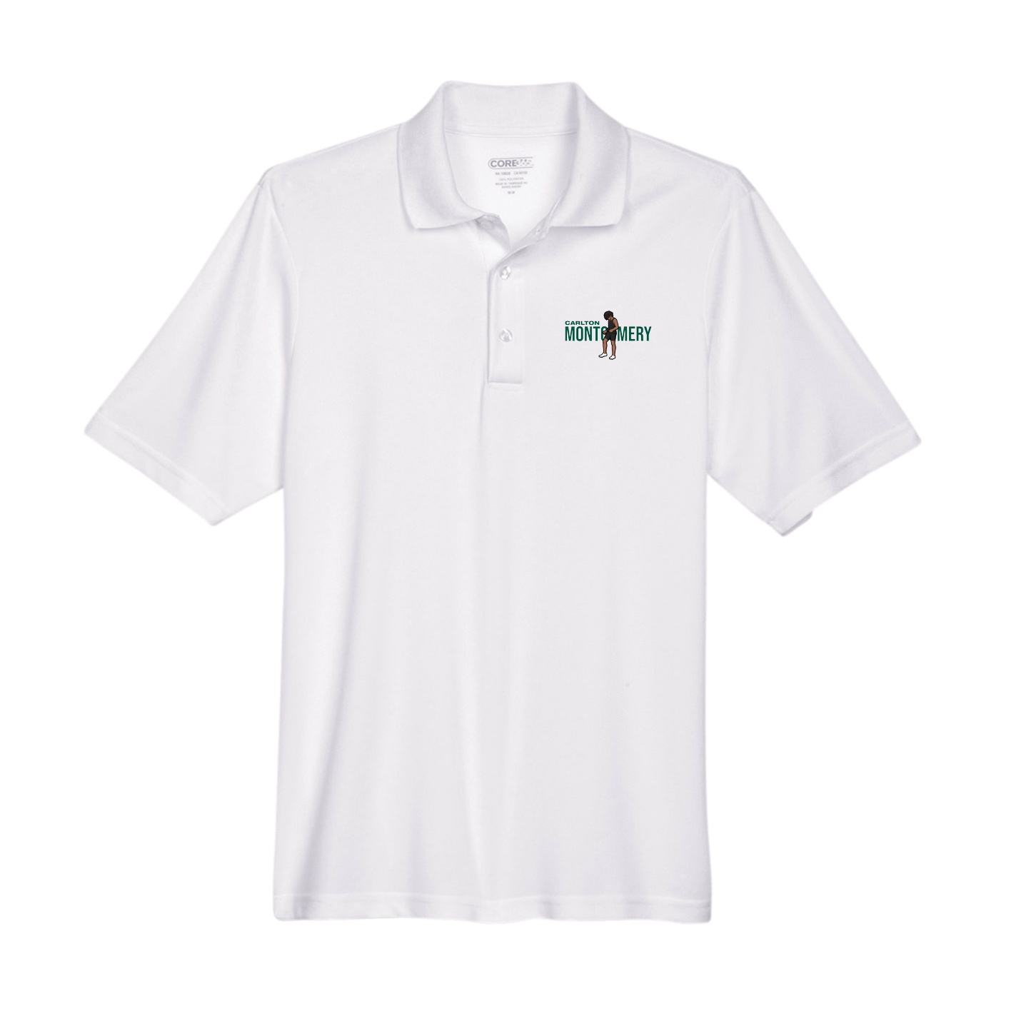 Performance Polo — Player Name in White
