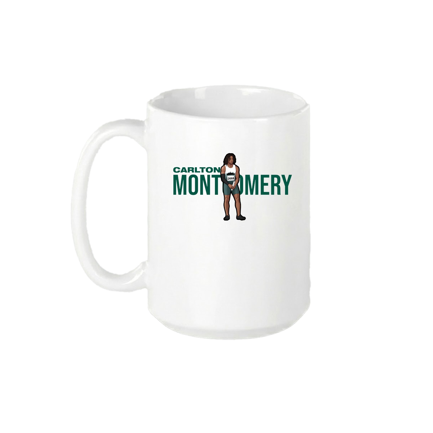 15oz Coffee Mug — Player Name in White