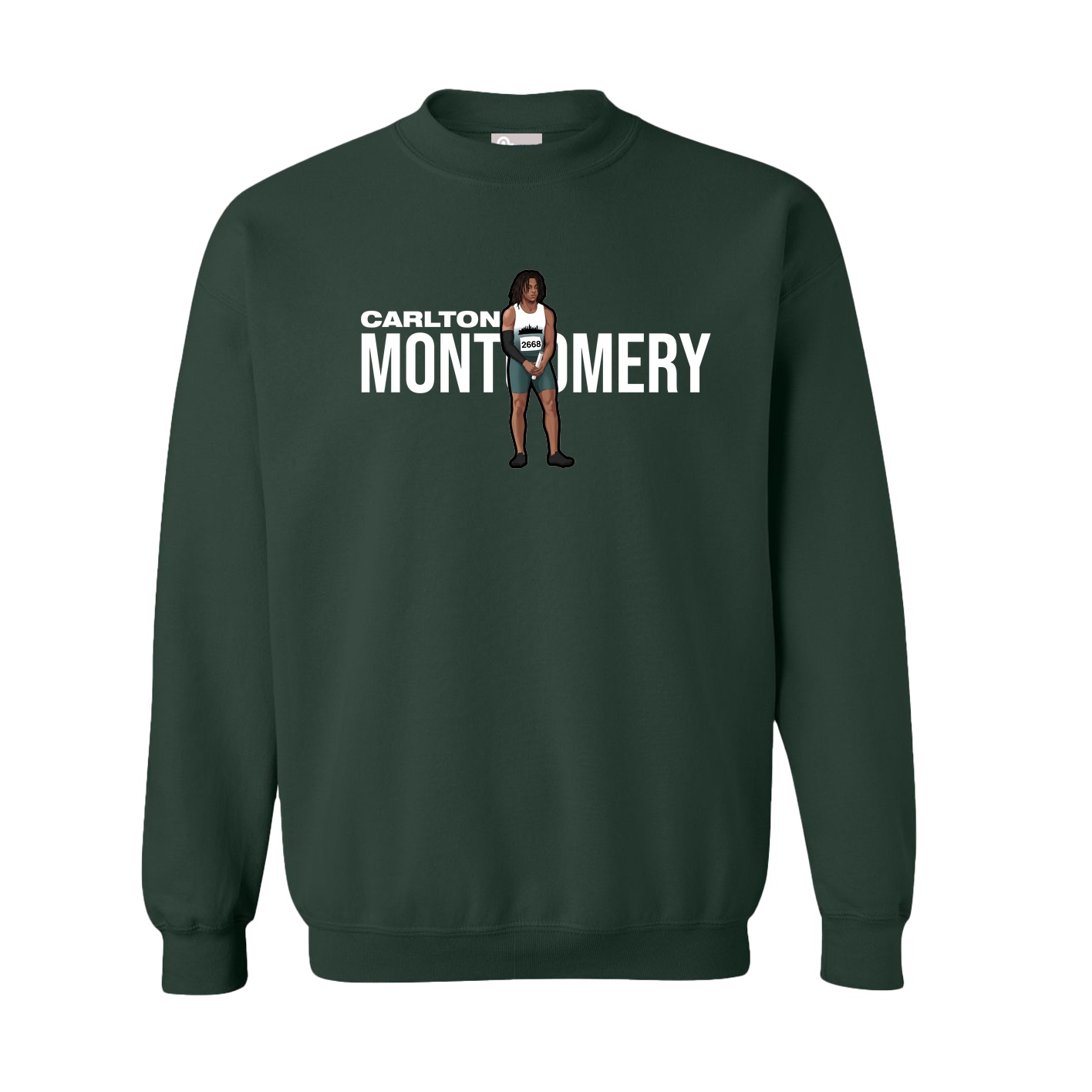 Fleece Crew — Player Name in Green